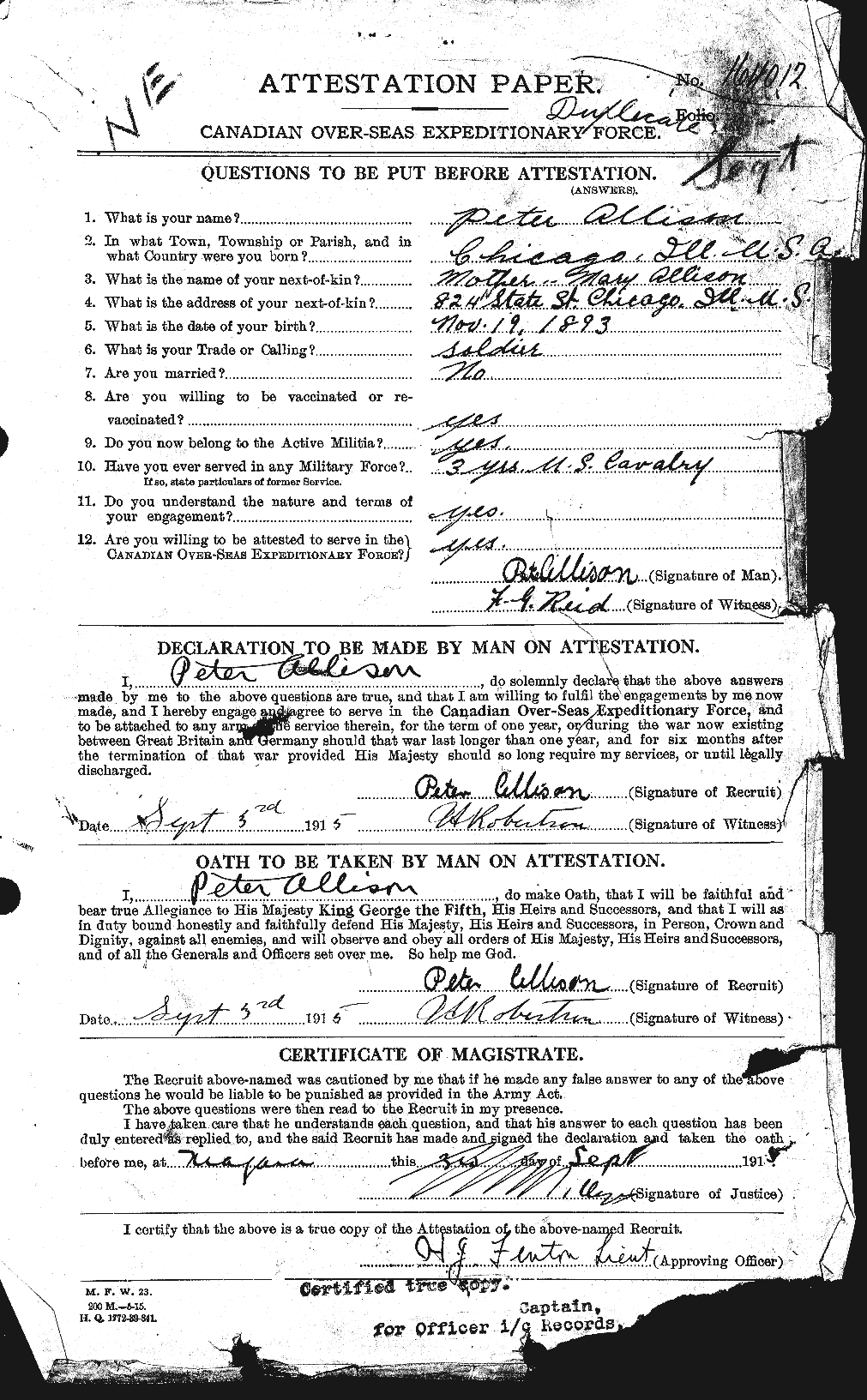 Personnel Records of the First World War - CEF 208493a