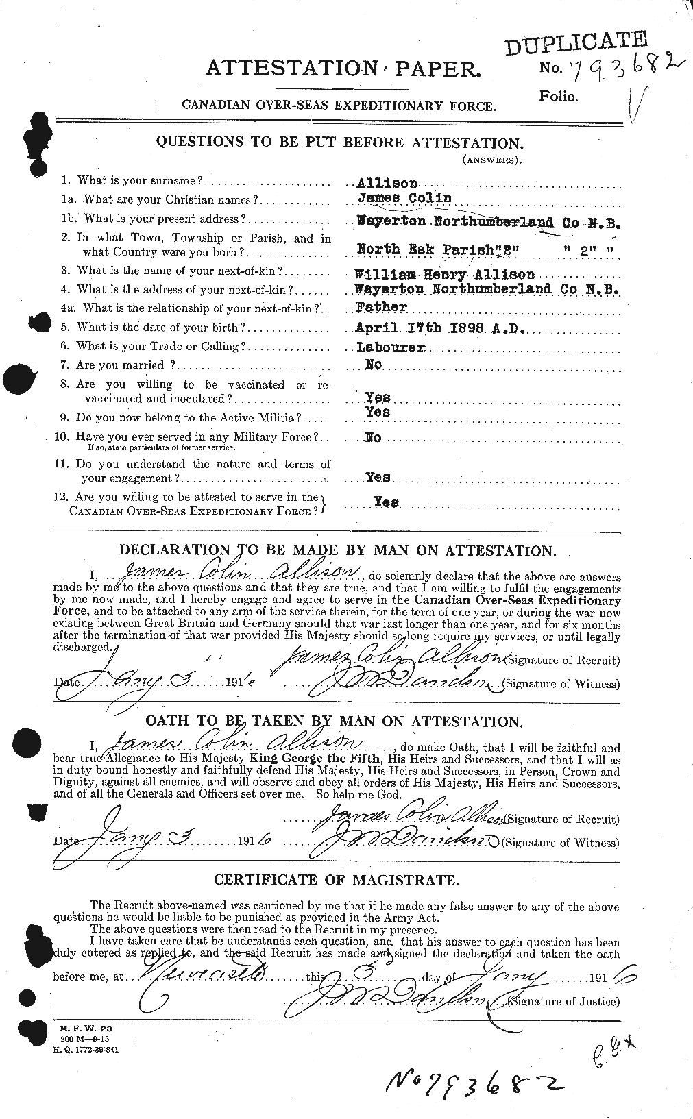 Personnel Records of the First World War - CEF 208530a