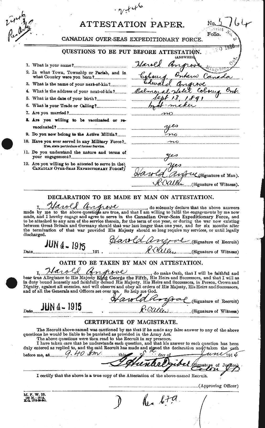 Personnel Records of the First World War - CEF 209129a