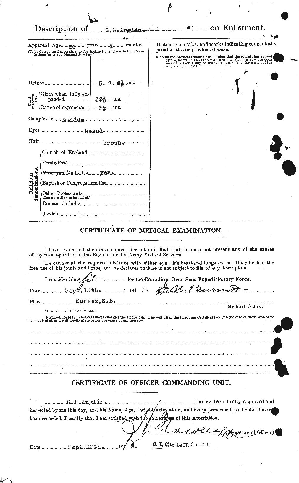 Personnel Records of the First World War - CEF 209152b