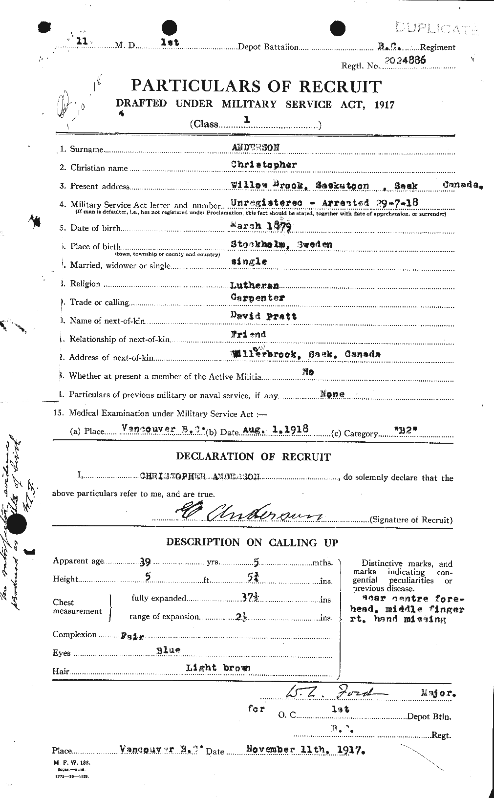 Personnel Records of the First World War - CEF 209206b