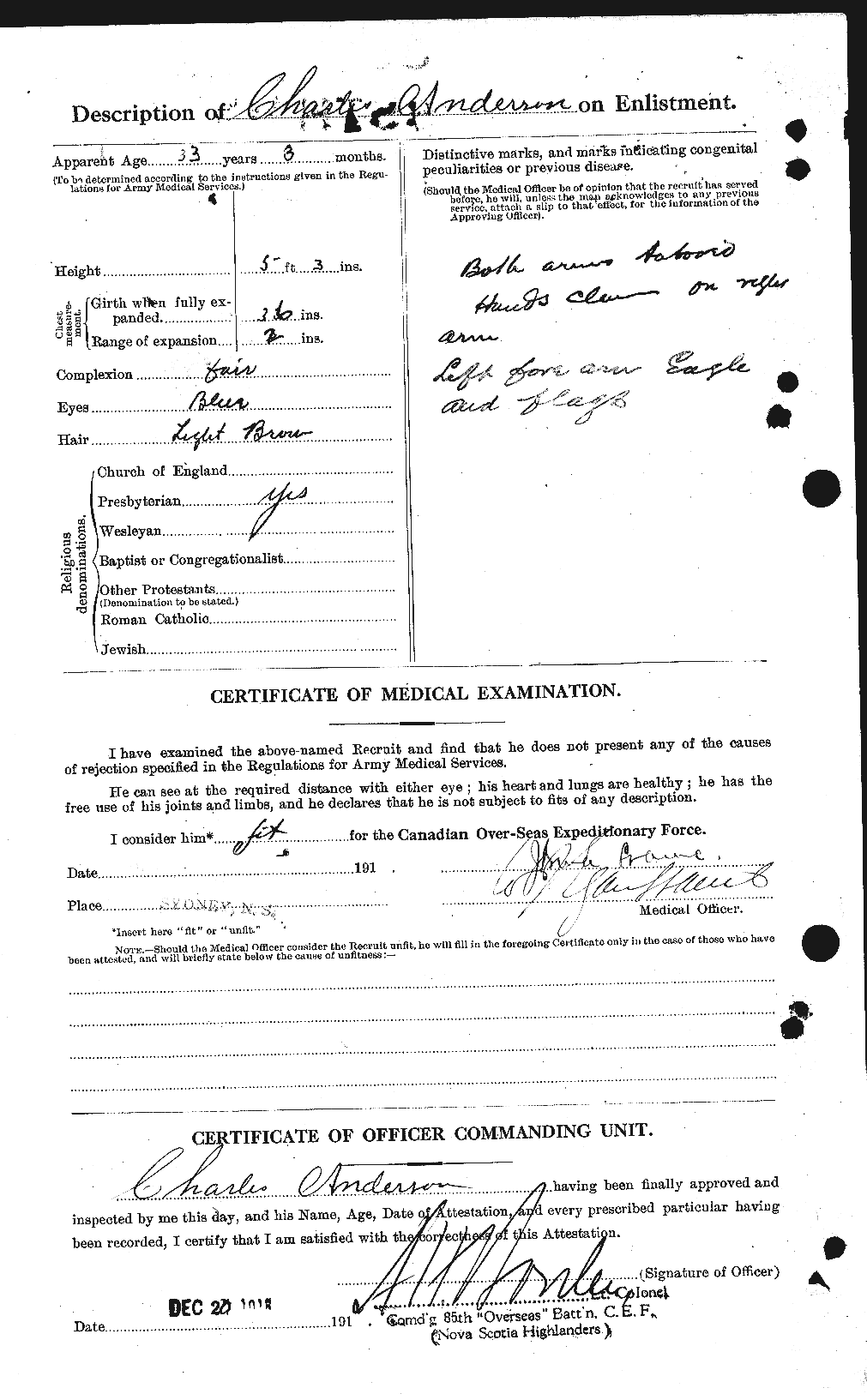 Personnel Records of the First World War - CEF 209254b