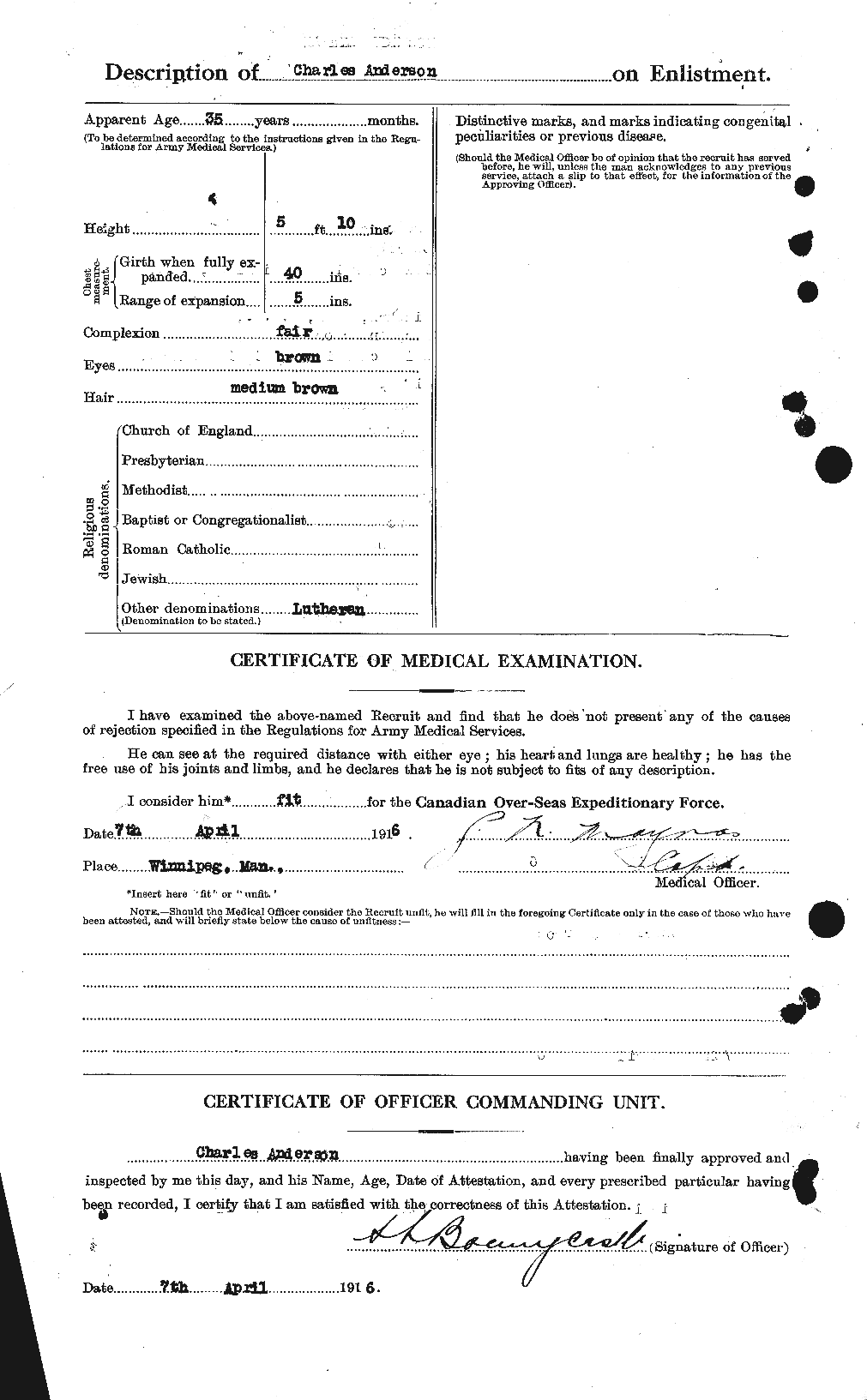 Personnel Records of the First World War - CEF 209259b