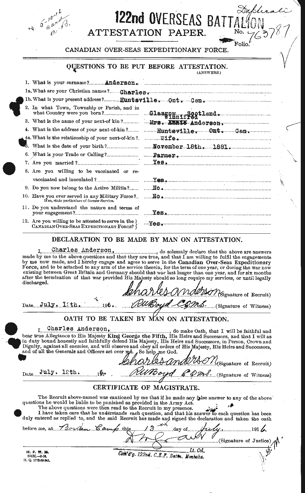 Personnel Records of the First World War - CEF 209270a