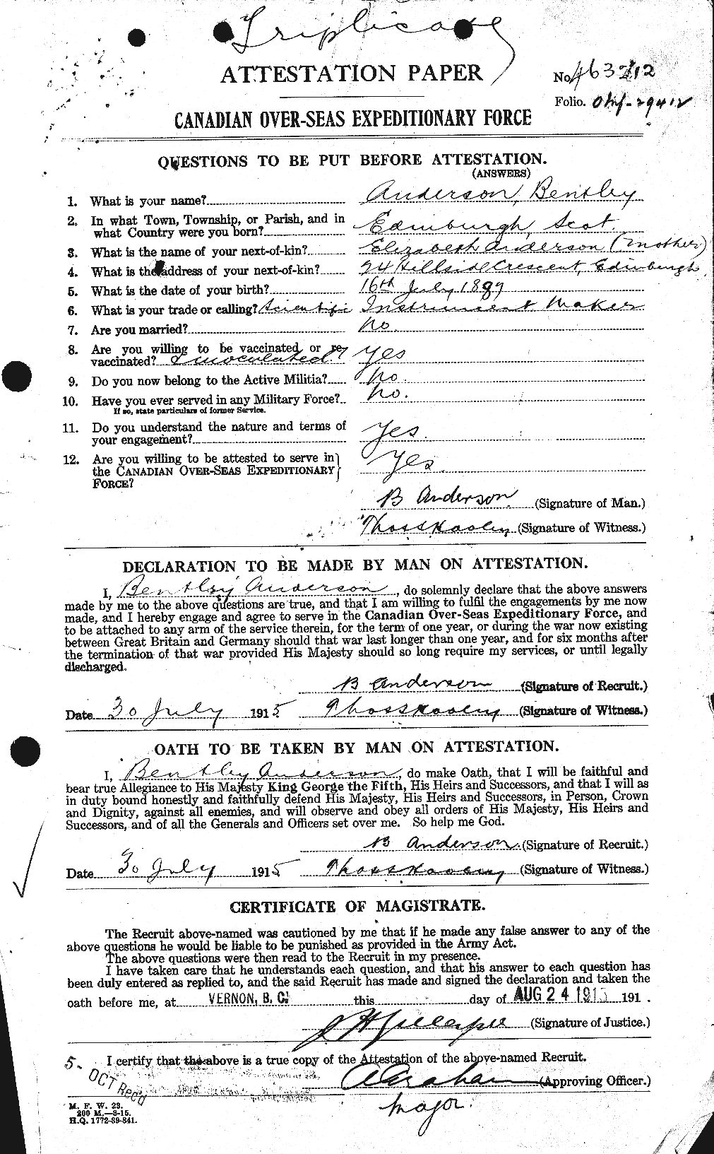 Personnel Records of the First World War - CEF 209319a