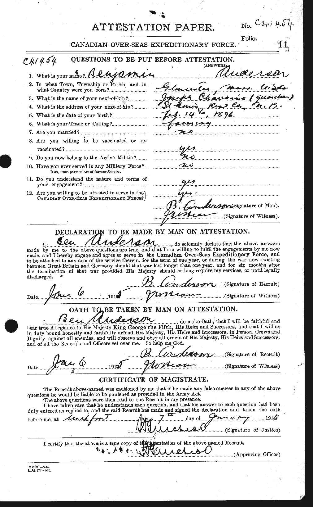 Personnel Records of the First World War - CEF 209321a