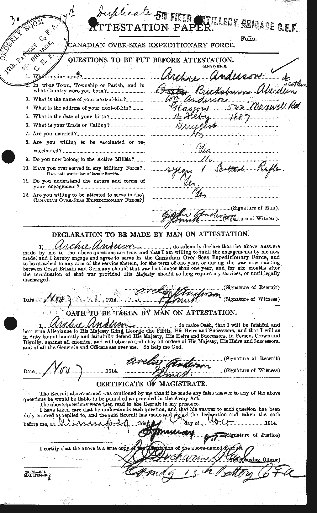 Personnel Records of the First World War - CEF 209339a