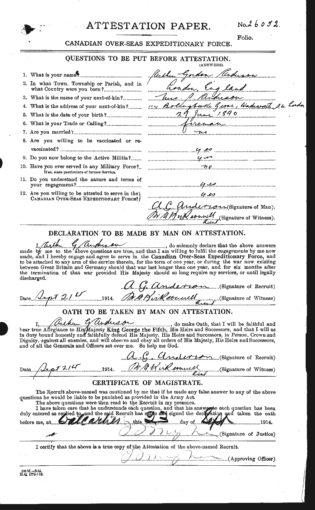 Personnel Records of the First World War - CEF 209355a