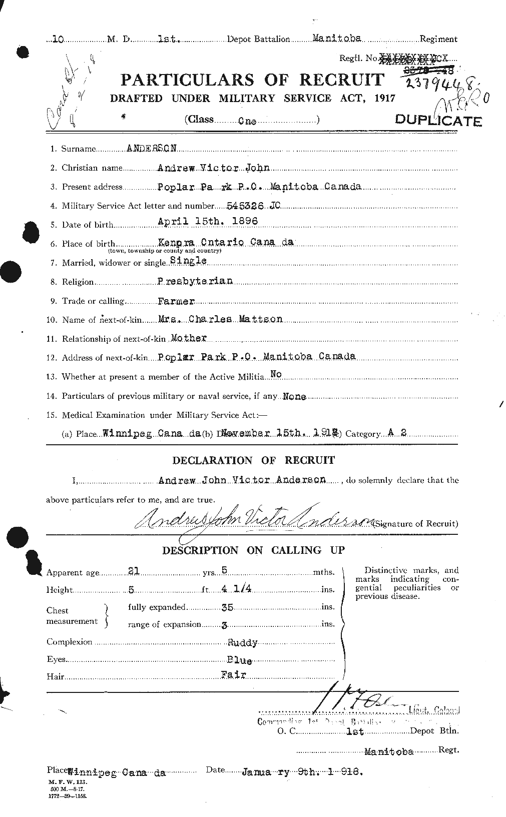 Personnel Records of the First World War - CEF 209394a