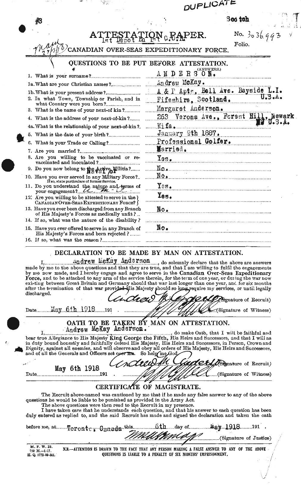 Personnel Records of the First World War - CEF 209401a