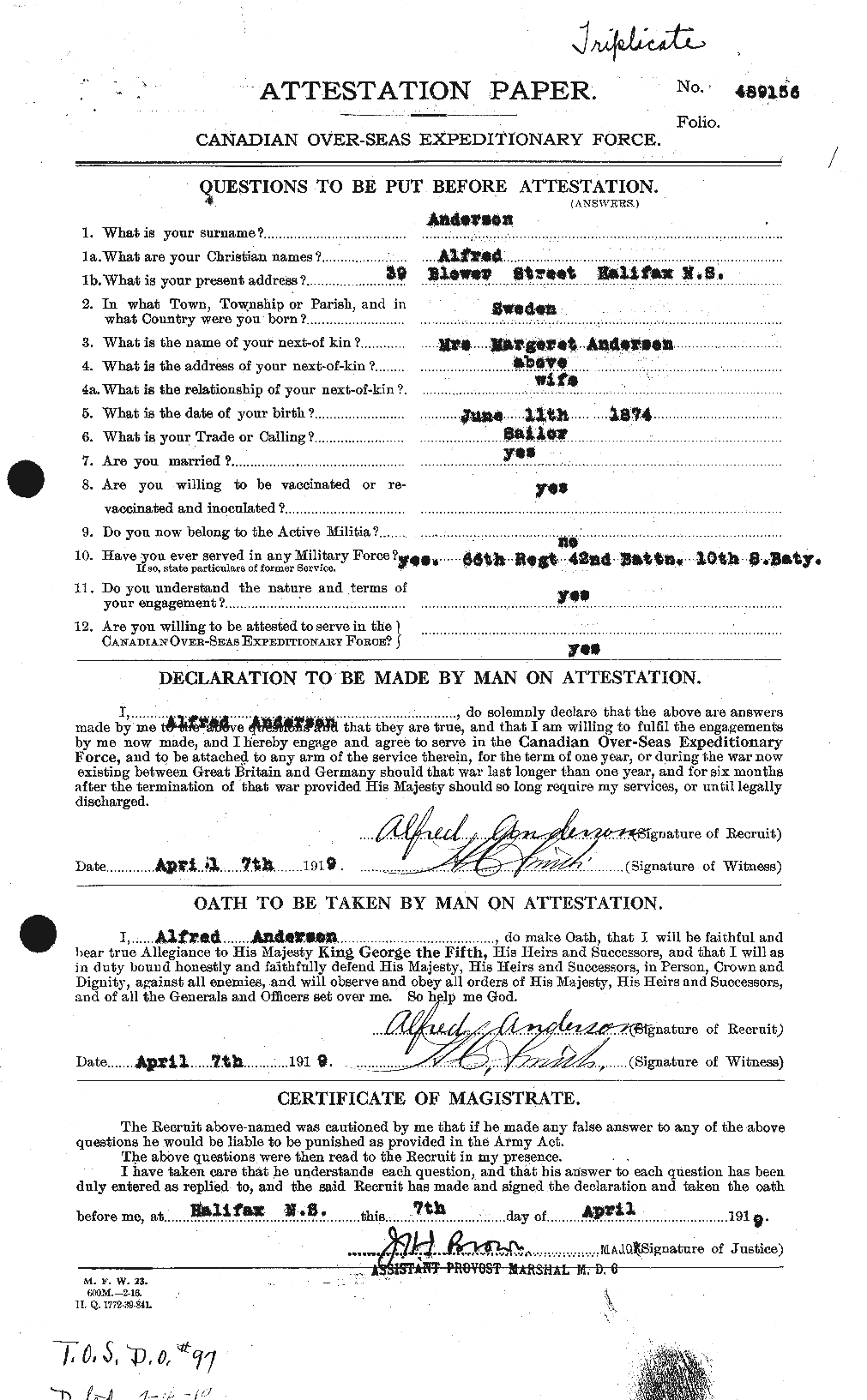 Personnel Records of the First World War - CEF 209459a