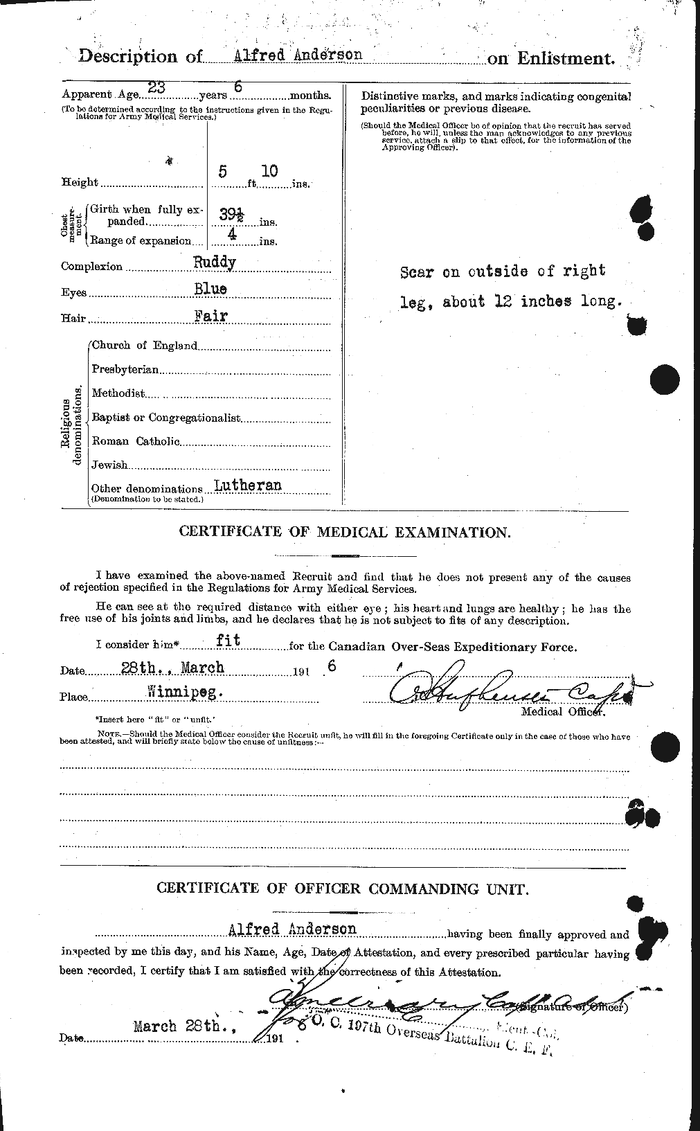 Personnel Records of the First World War - CEF 209460b