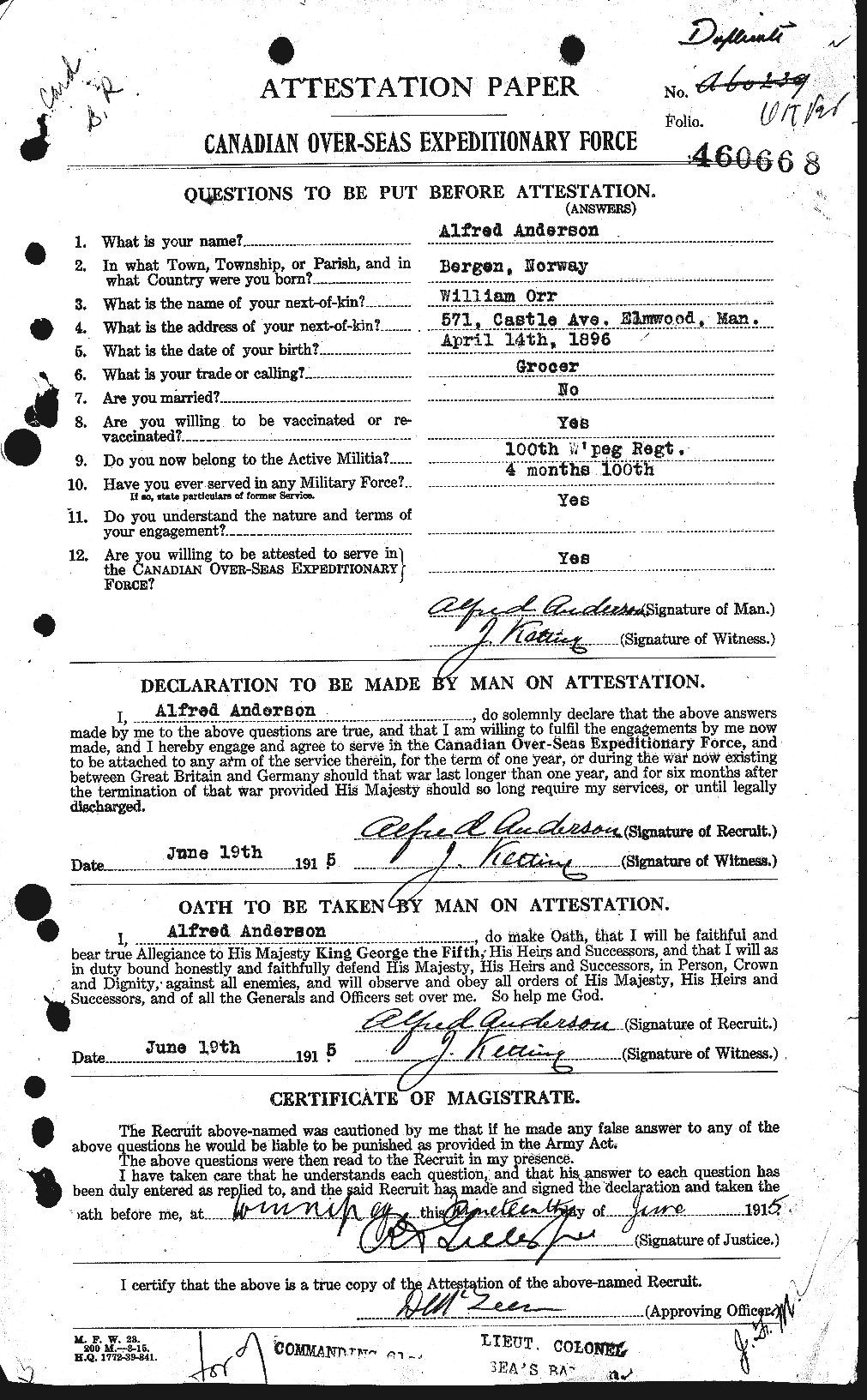 Personnel Records of the First World War - CEF 209467a