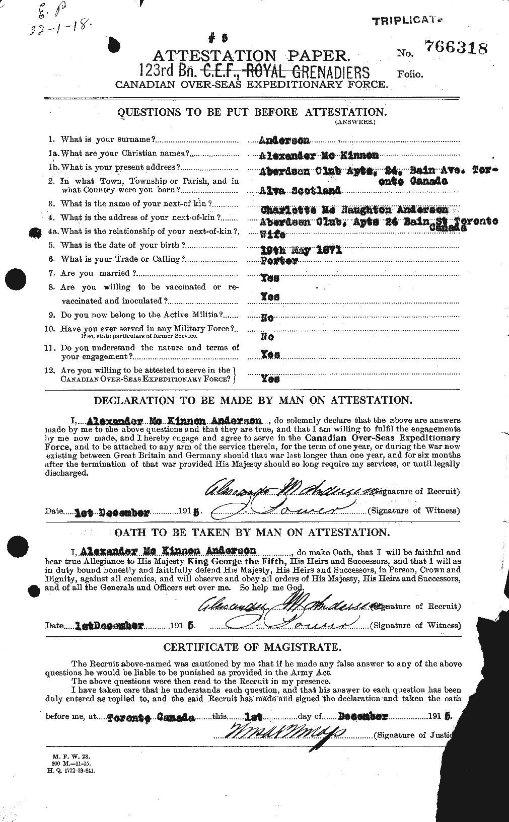 Personnel Records of the First World War - CEF 209479a