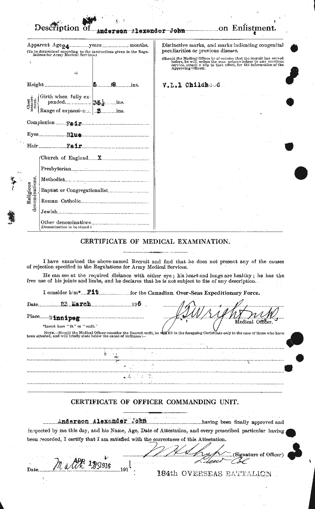 Personnel Records of the First World War - CEF 209484b