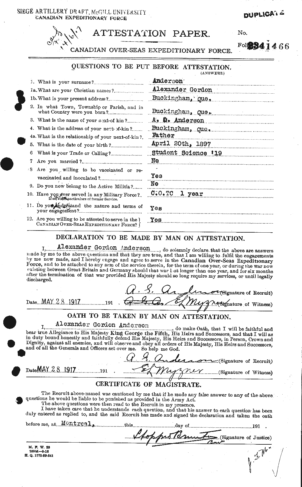 Personnel Records of the First World War - CEF 209489a