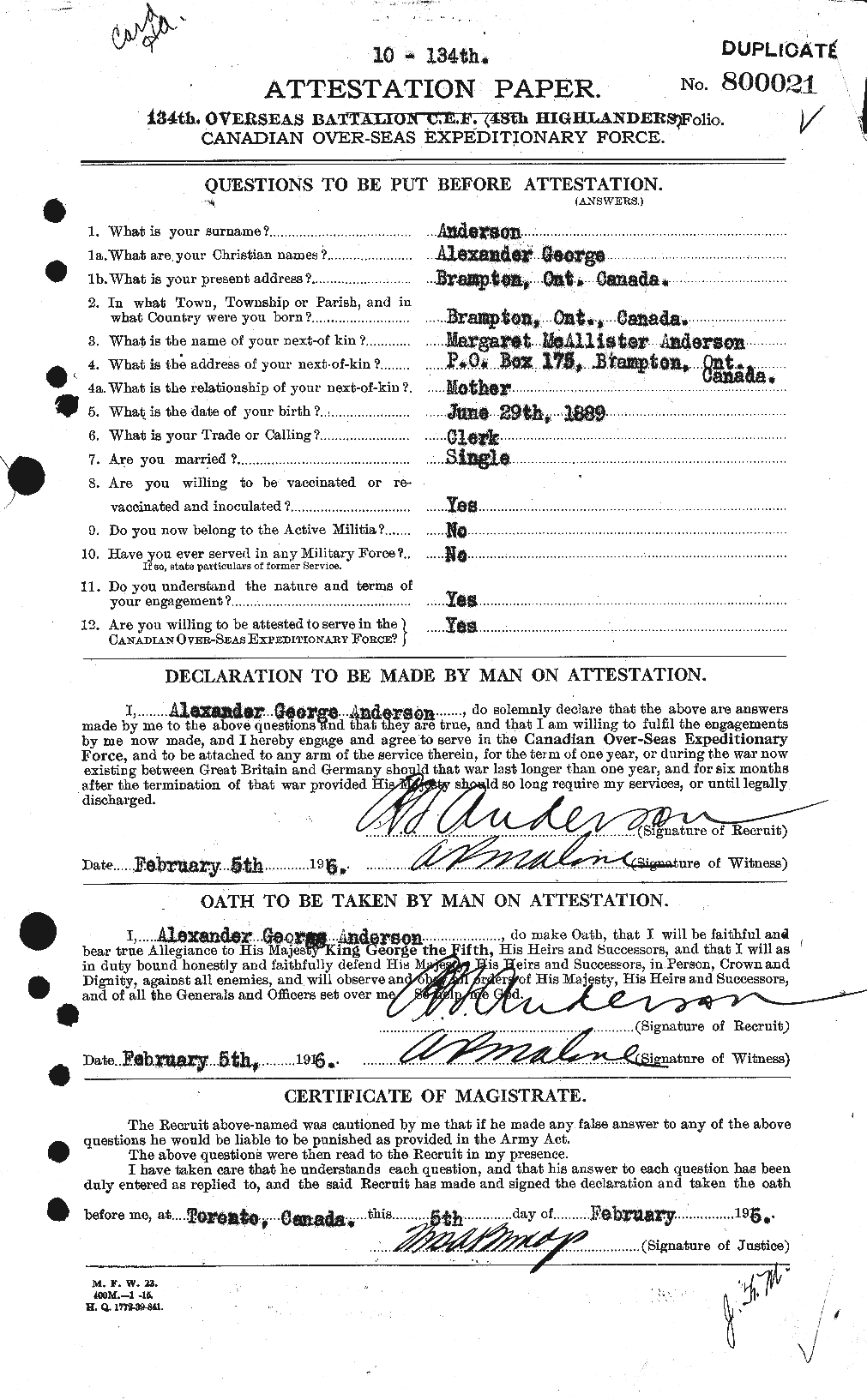 Personnel Records of the First World War - CEF 209491a