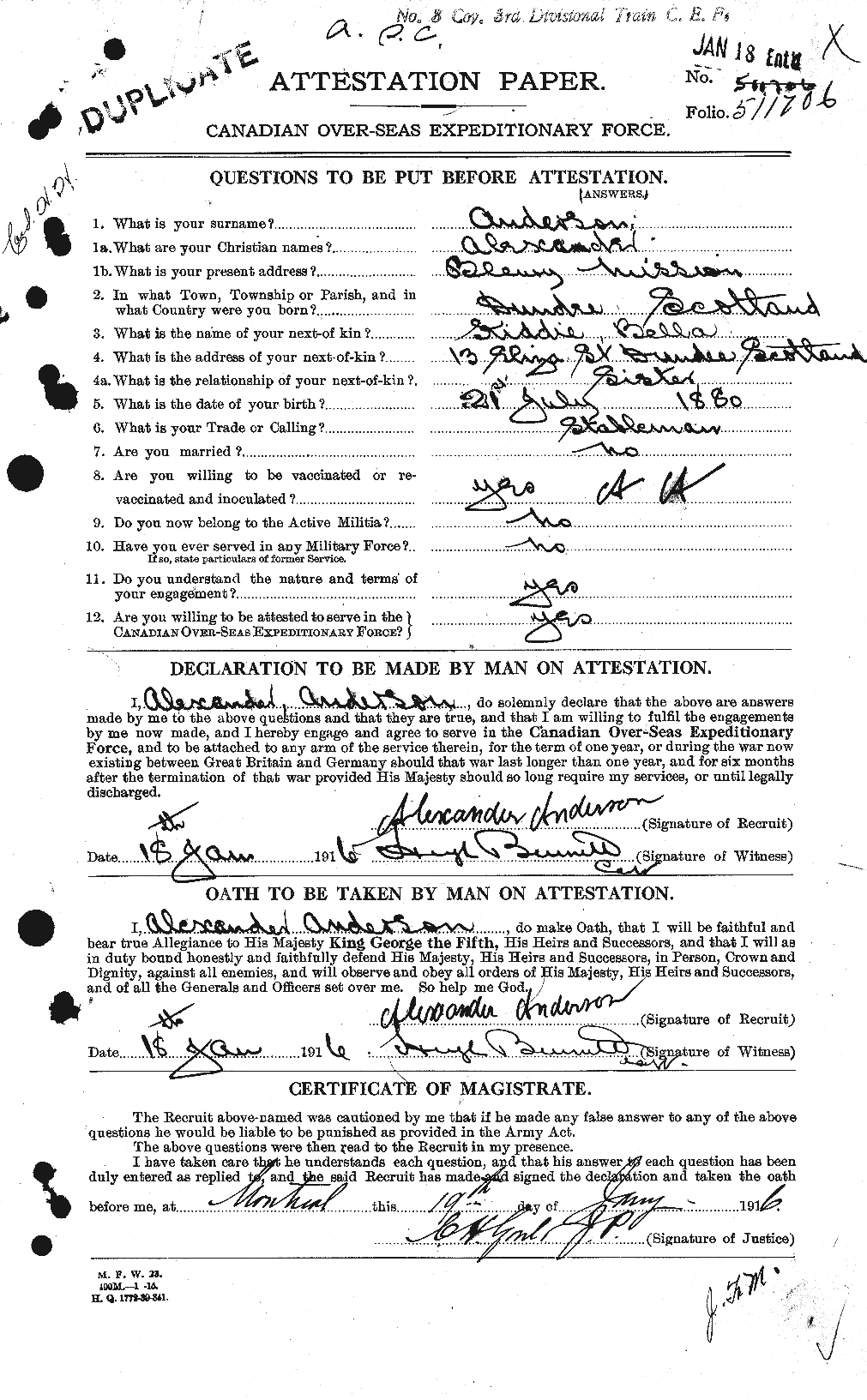 Personnel Records of the First World War - CEF 209500a