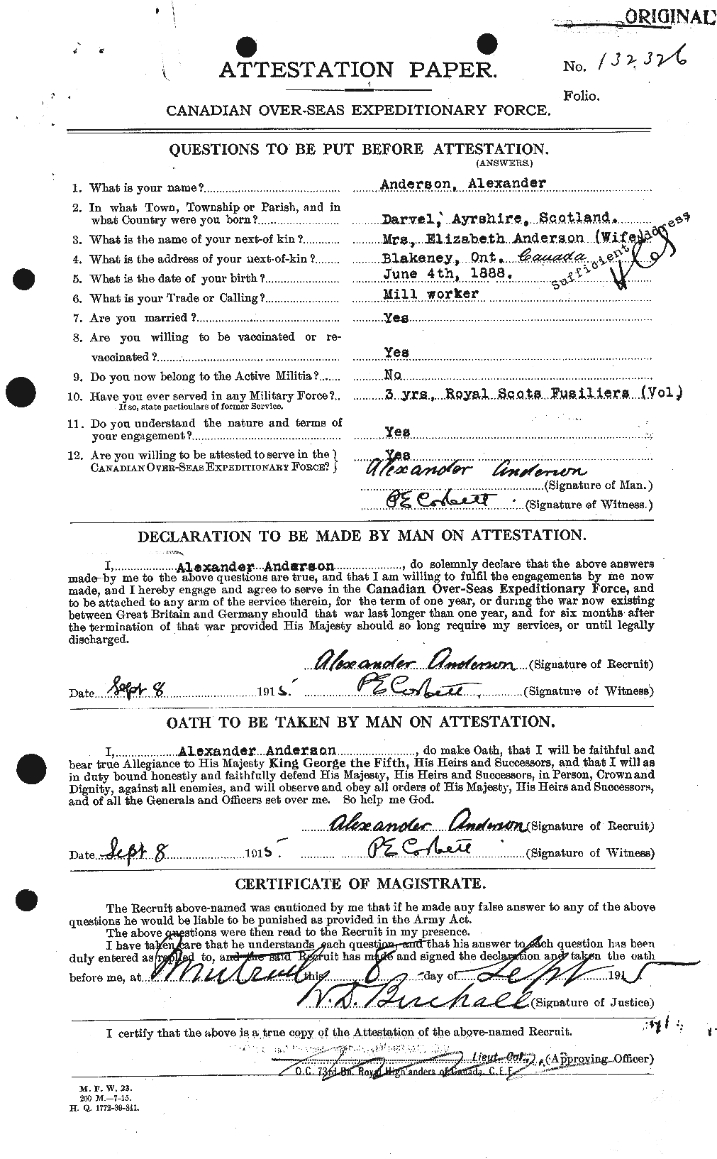 Personnel Records of the First World War - CEF 209506a