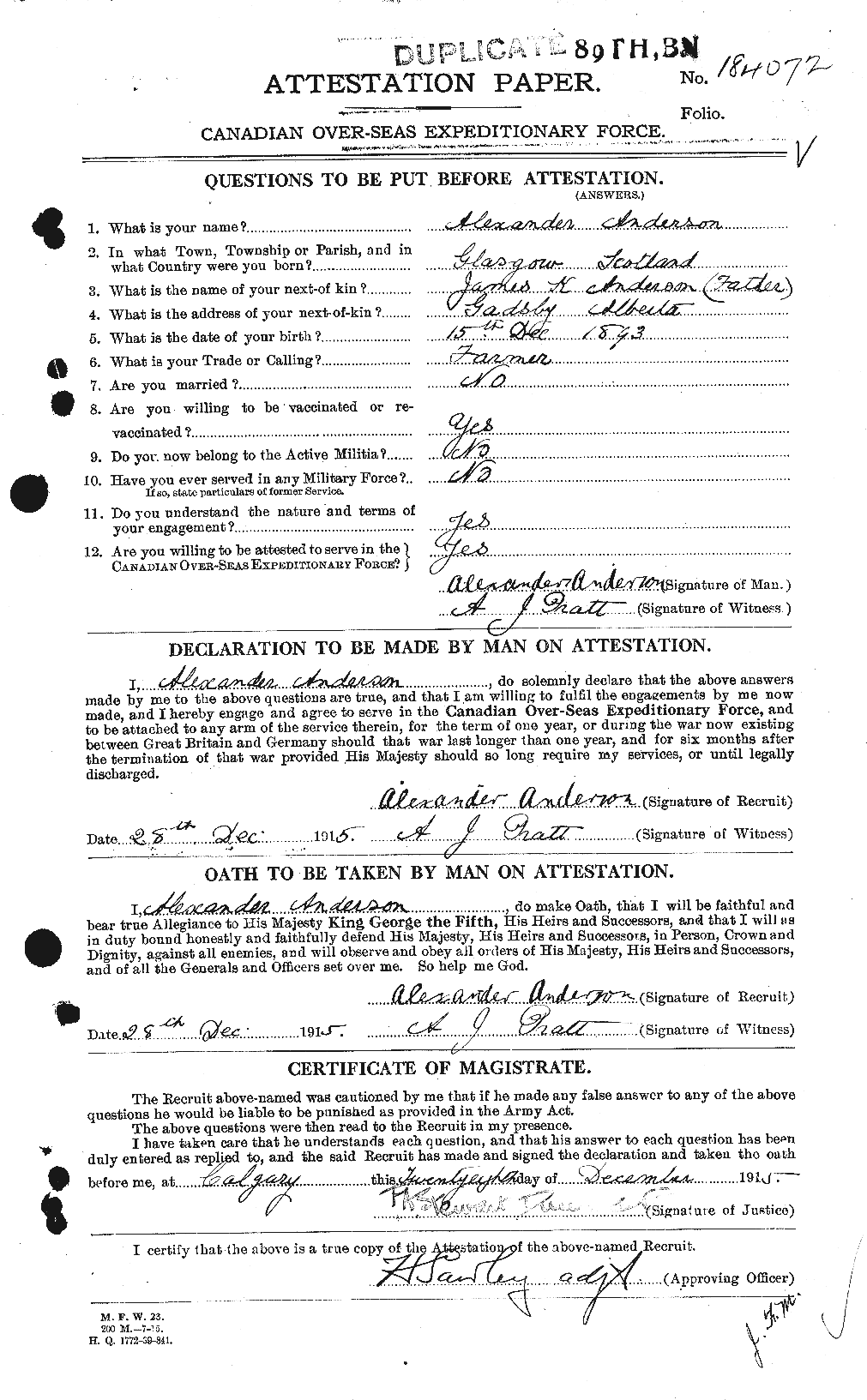 Personnel Records of the First World War - CEF 209510a