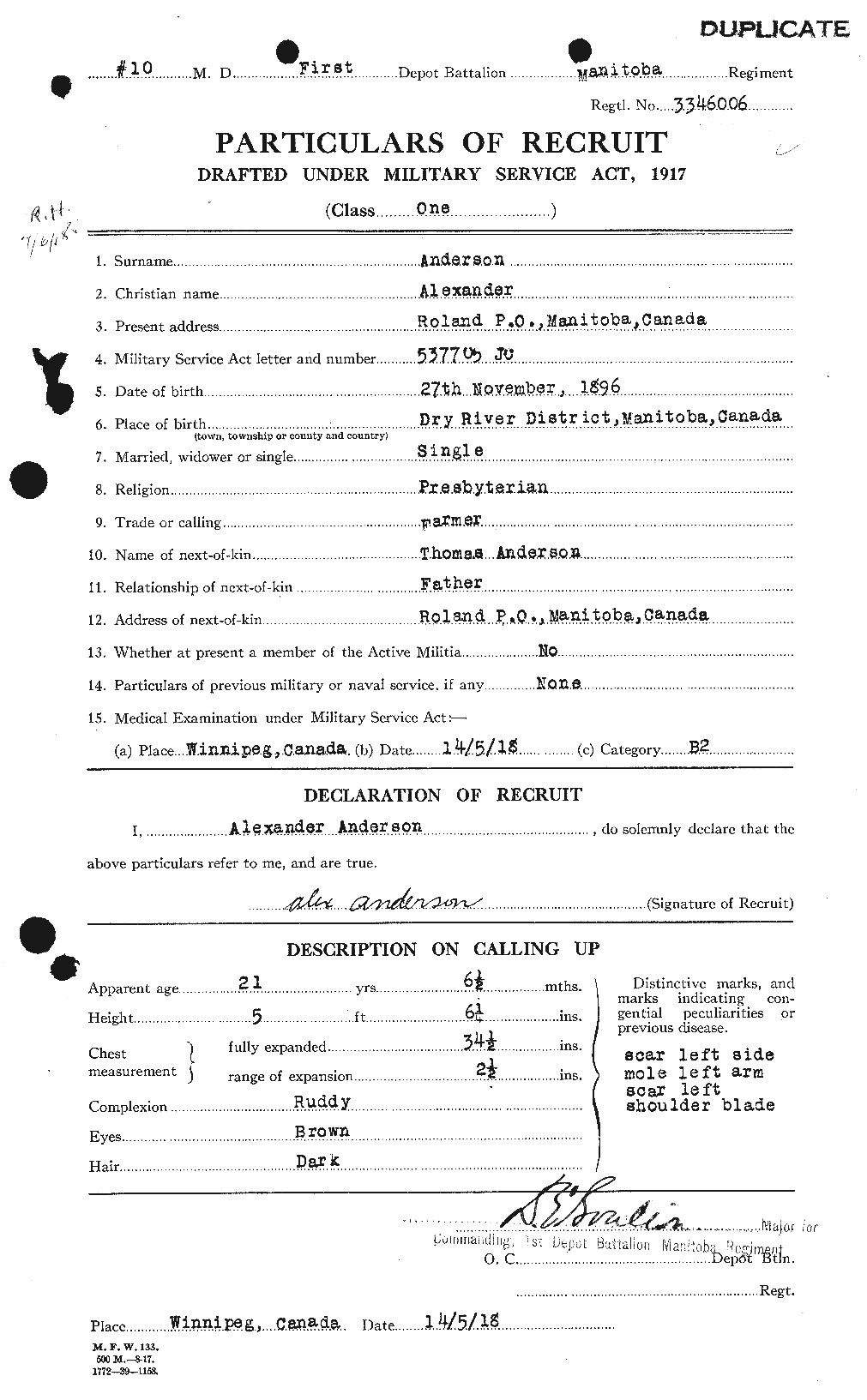 Personnel Records of the First World War - CEF 209518a