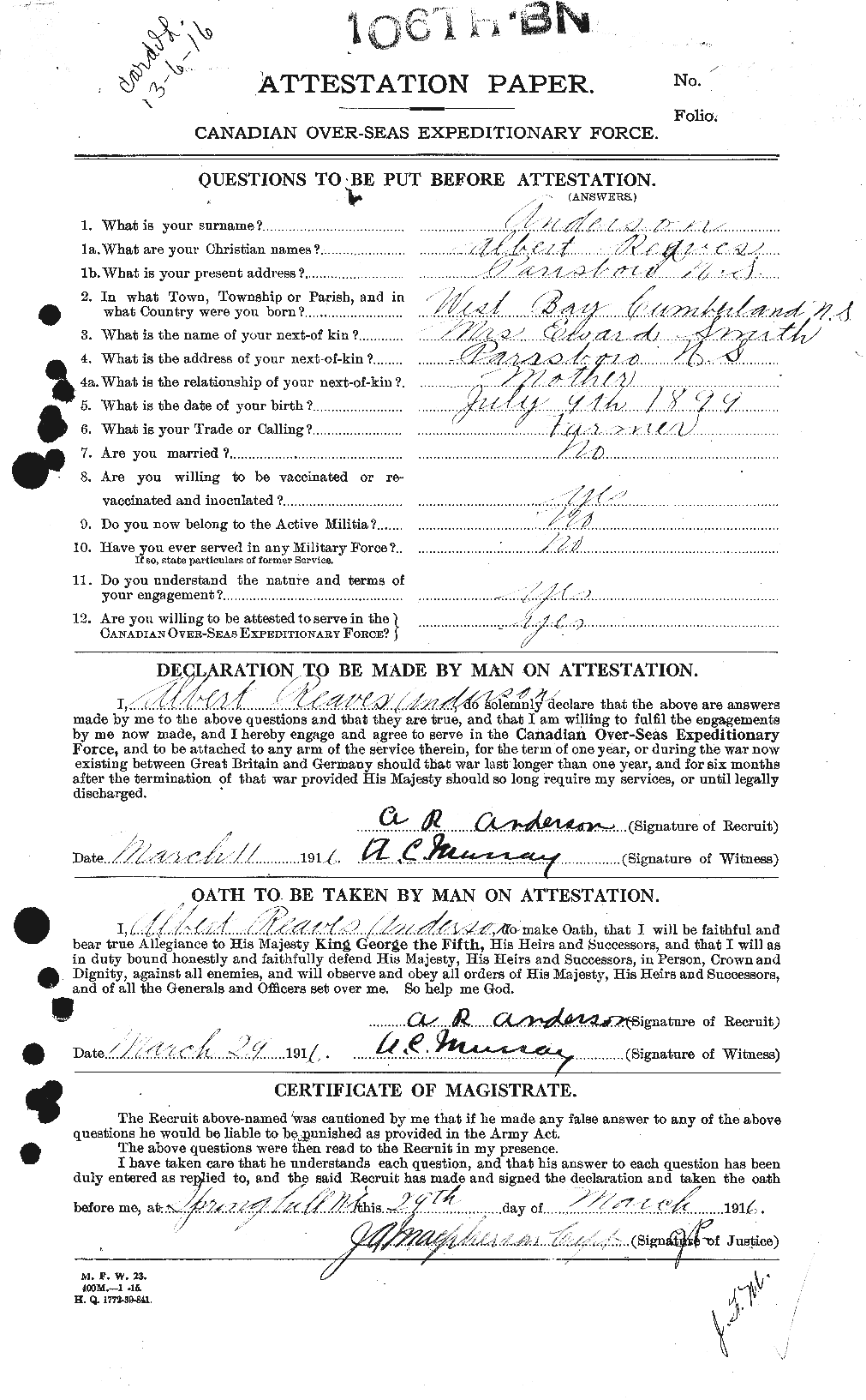 Personnel Records of the First World War - CEF 209536a