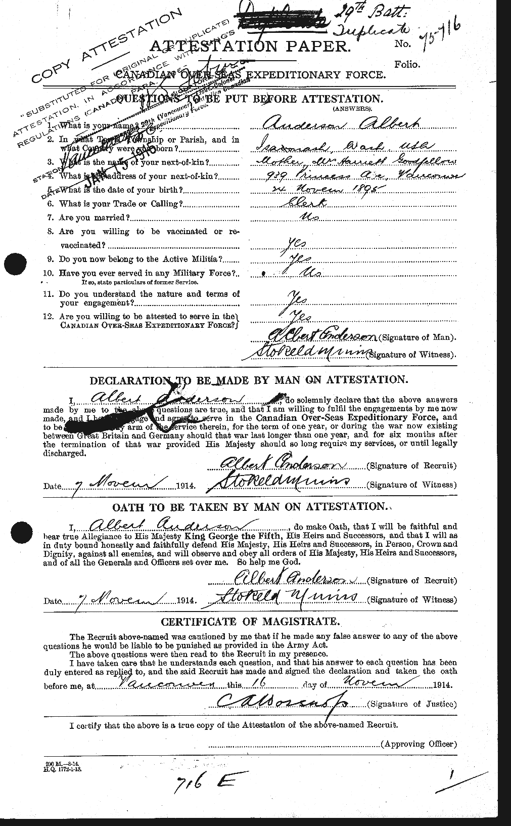 Personnel Records of the First World War - CEF 209557a