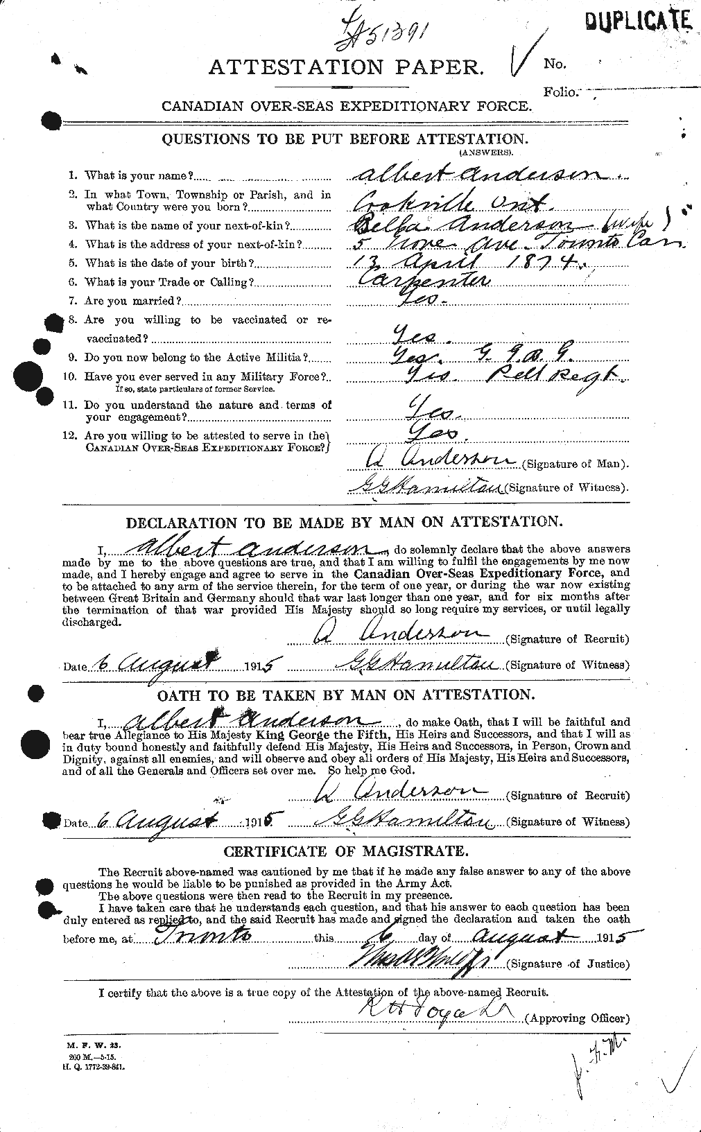 Personnel Records of the First World War - CEF 209563a