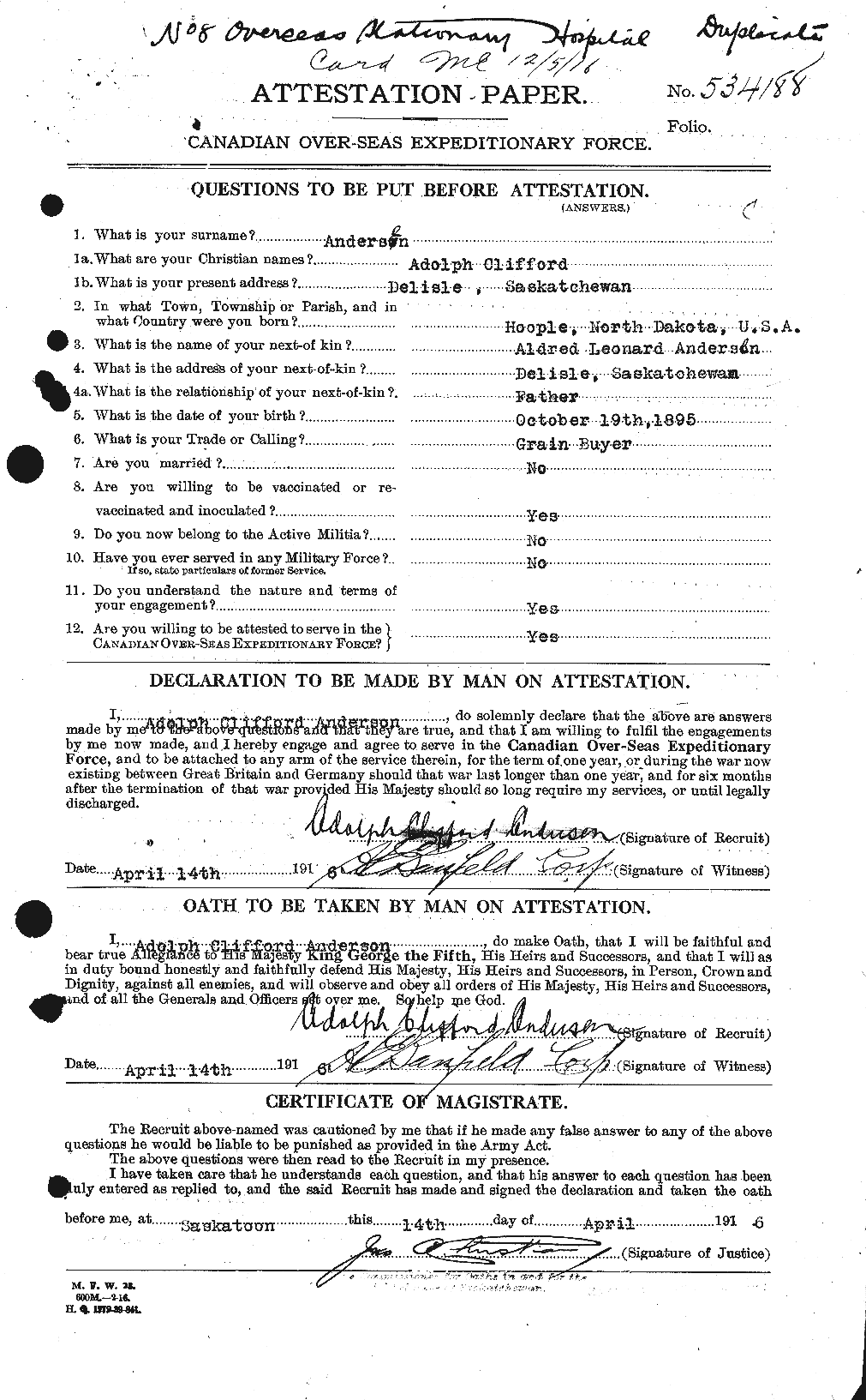 Personnel Records of the First World War - CEF 209572a
