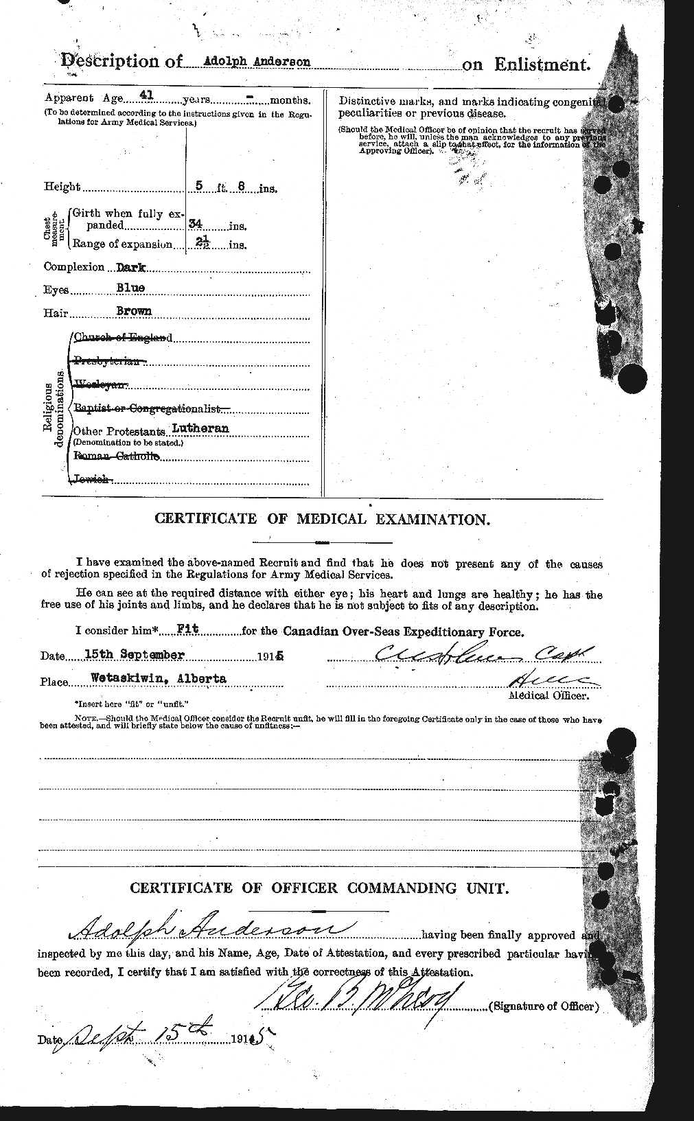Personnel Records of the First World War - CEF 209575b