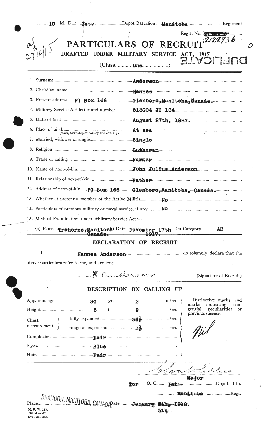 Personnel Records of the First World War - CEF 209636a