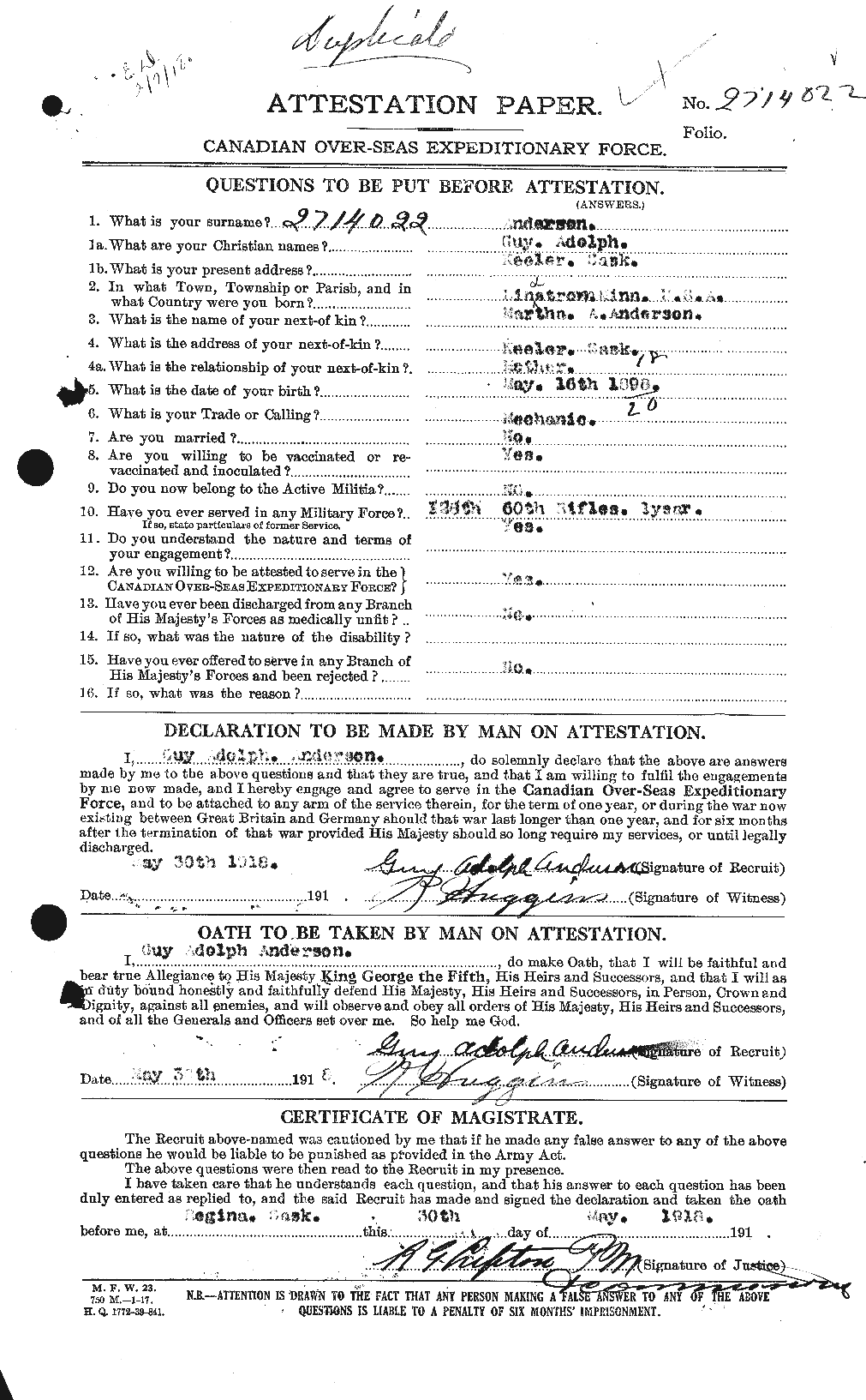 Personnel Records of the First World War - CEF 209641a