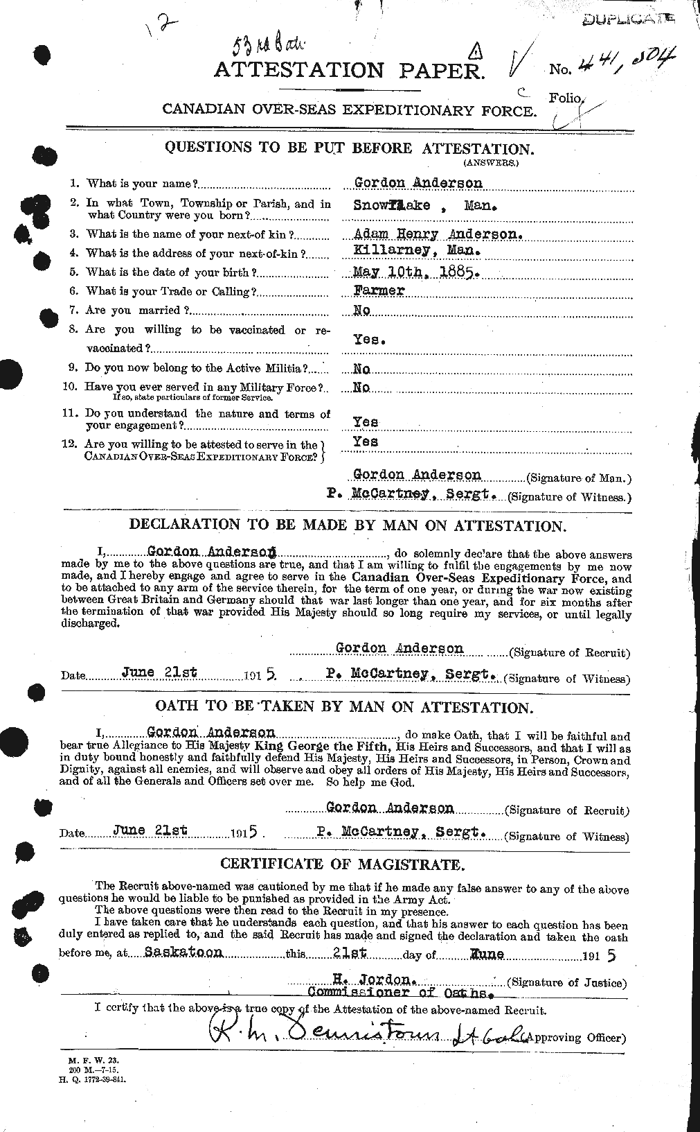 Personnel Records of the First World War - CEF 209671a