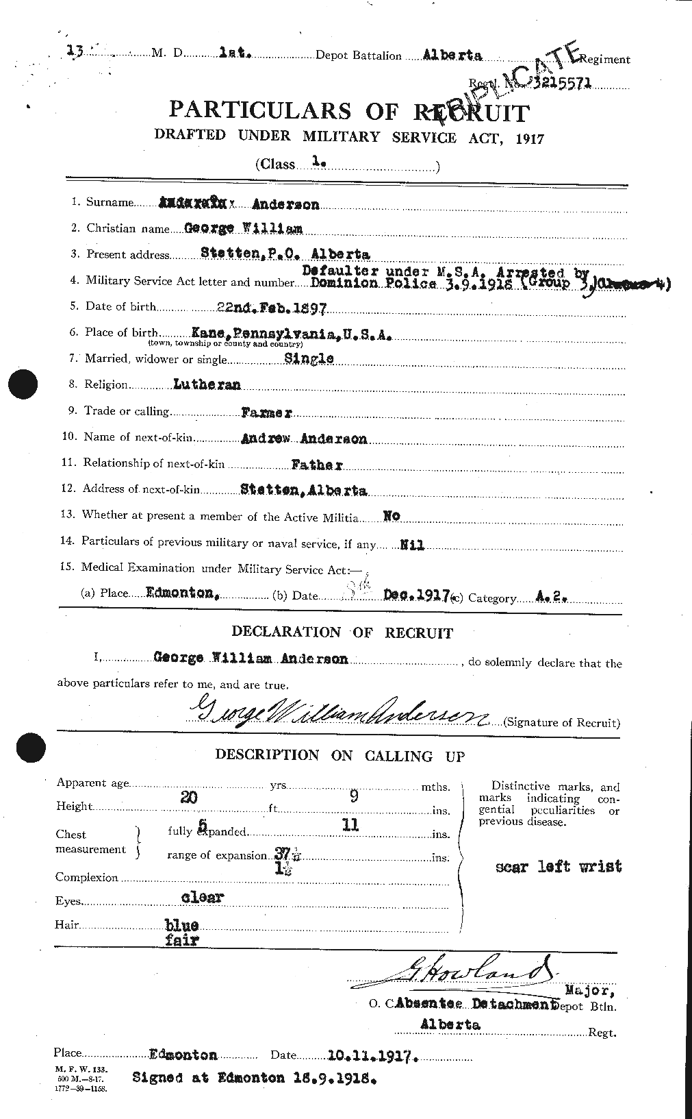 Personnel Records of the First World War - CEF 209684a