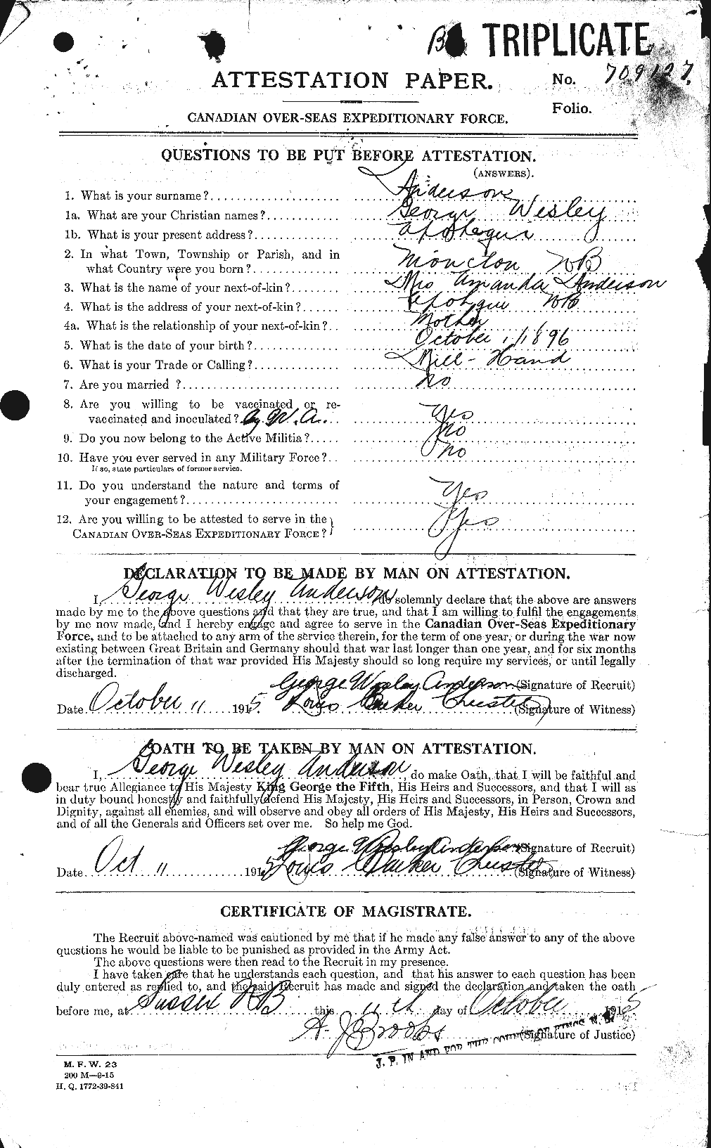 Personnel Records of the First World War - CEF 209688a