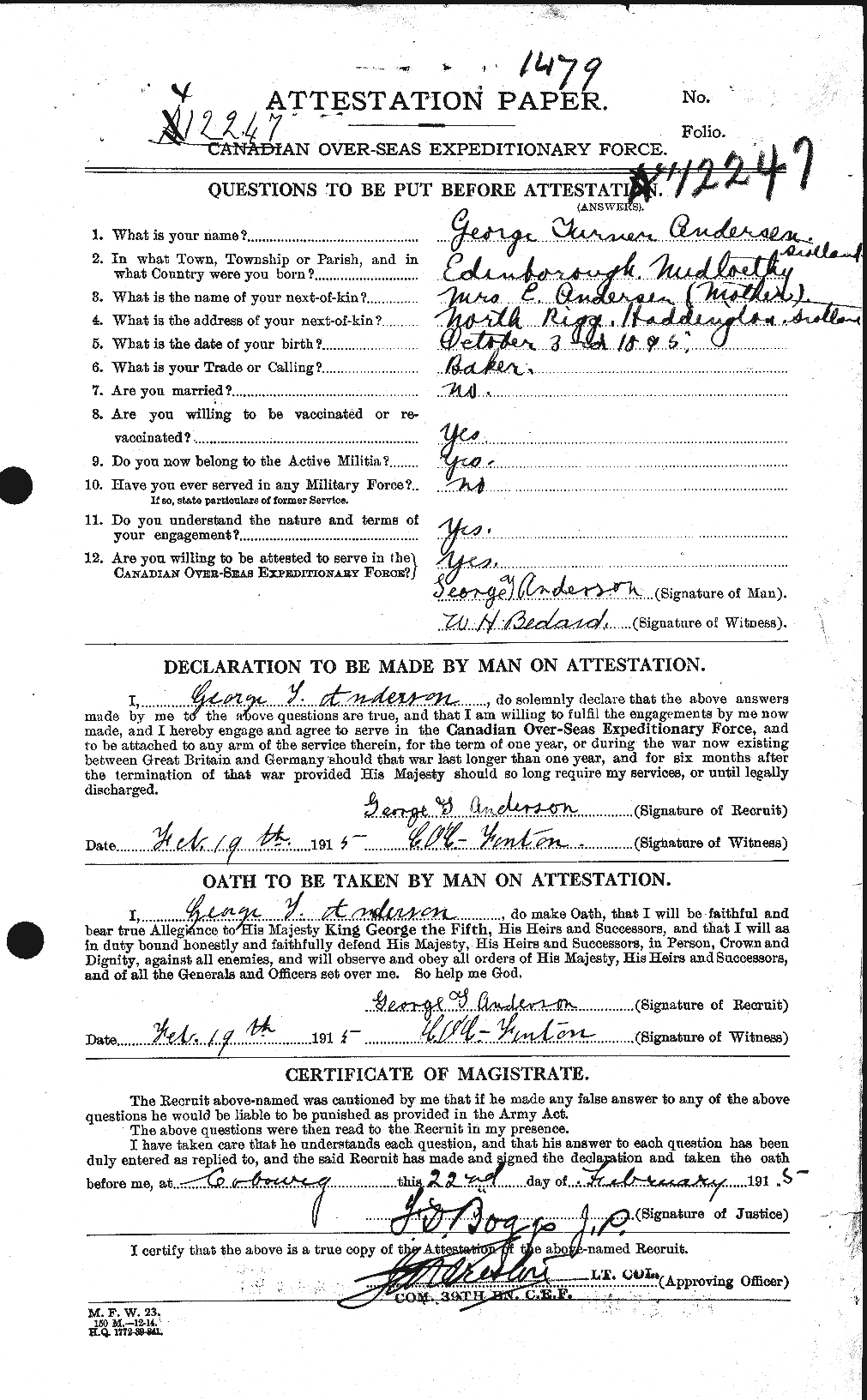 Personnel Records of the First World War - CEF 209696a