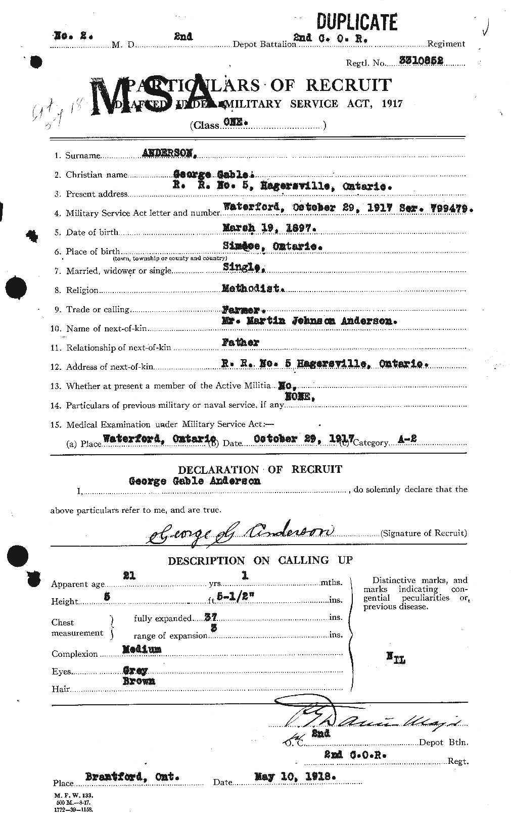 Personnel Records of the First World War - CEF 209726a
