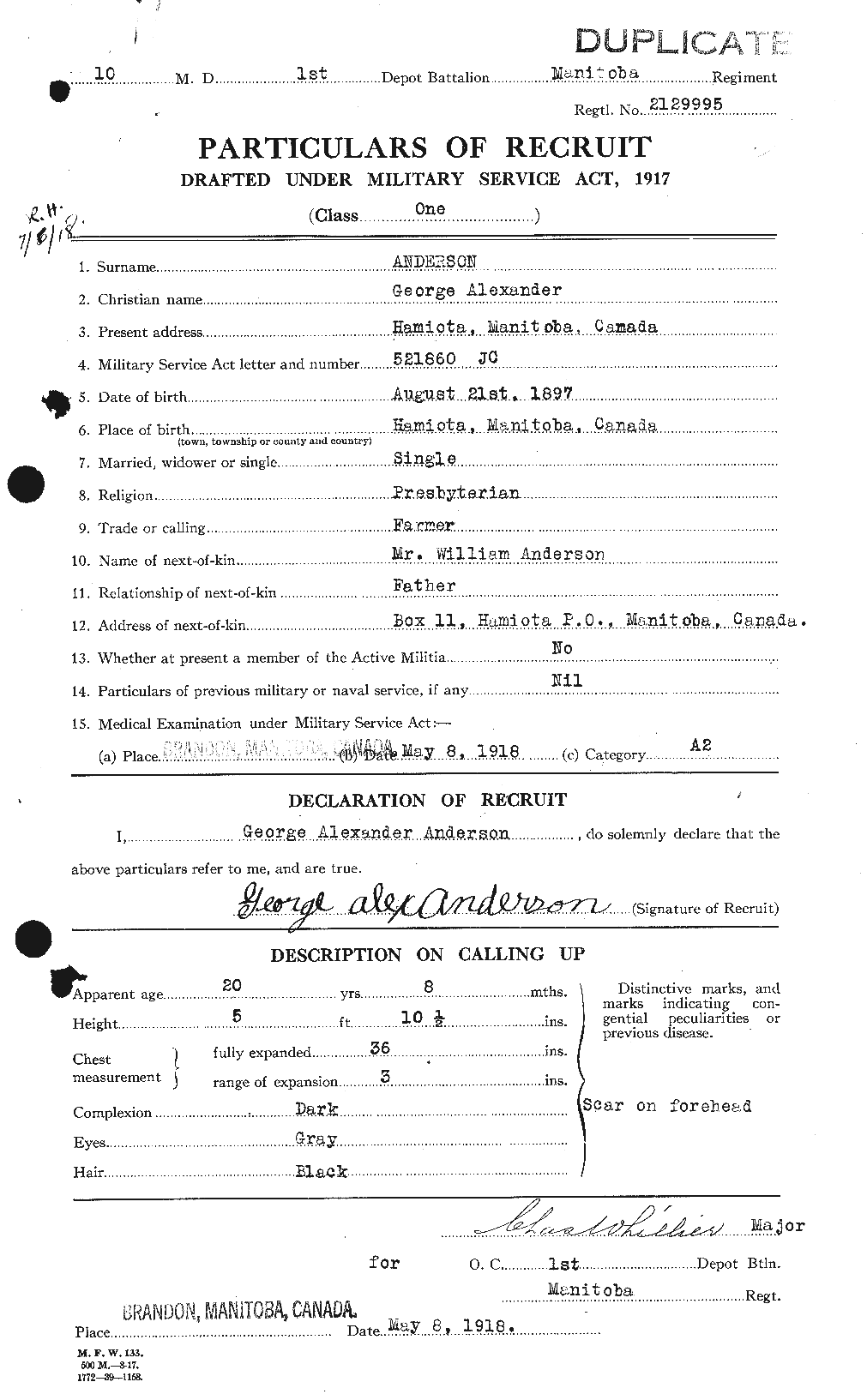 Personnel Records of the First World War - CEF 209740a