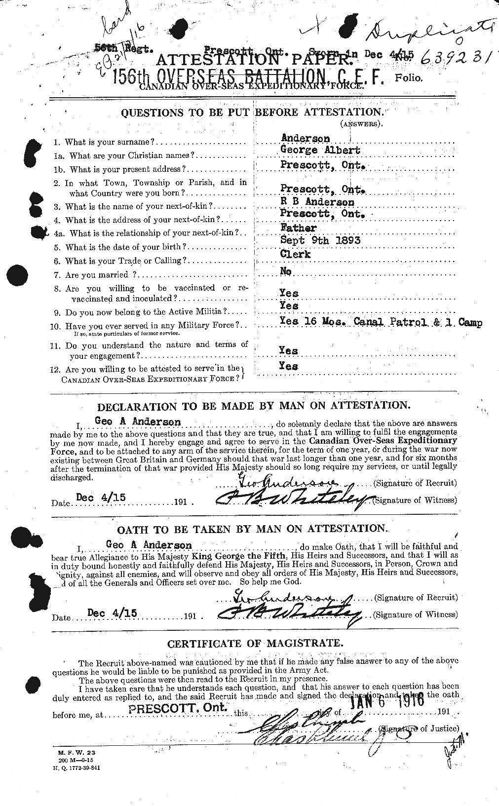Personnel Records of the First World War - CEF 209743a