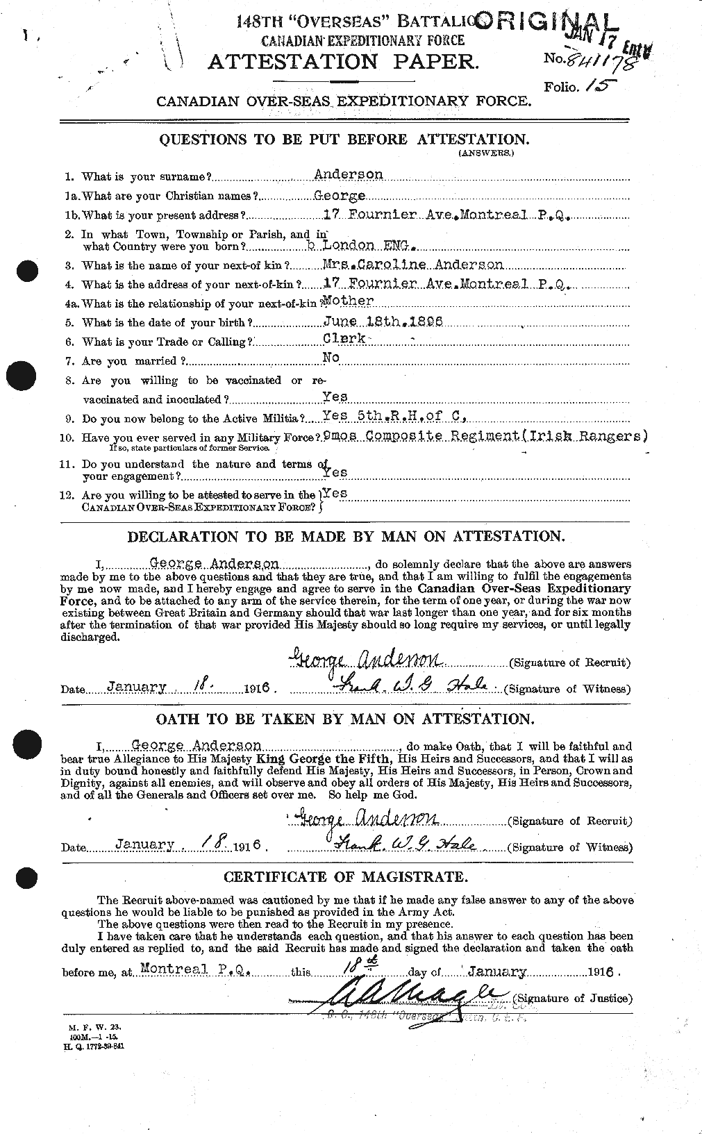 Personnel Records of the First World War - CEF 209747a
