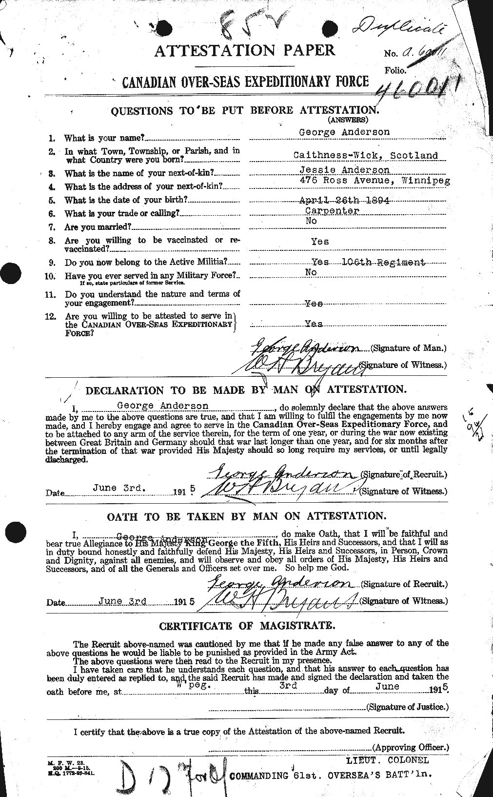 Personnel Records of the First World War - CEF 209776a