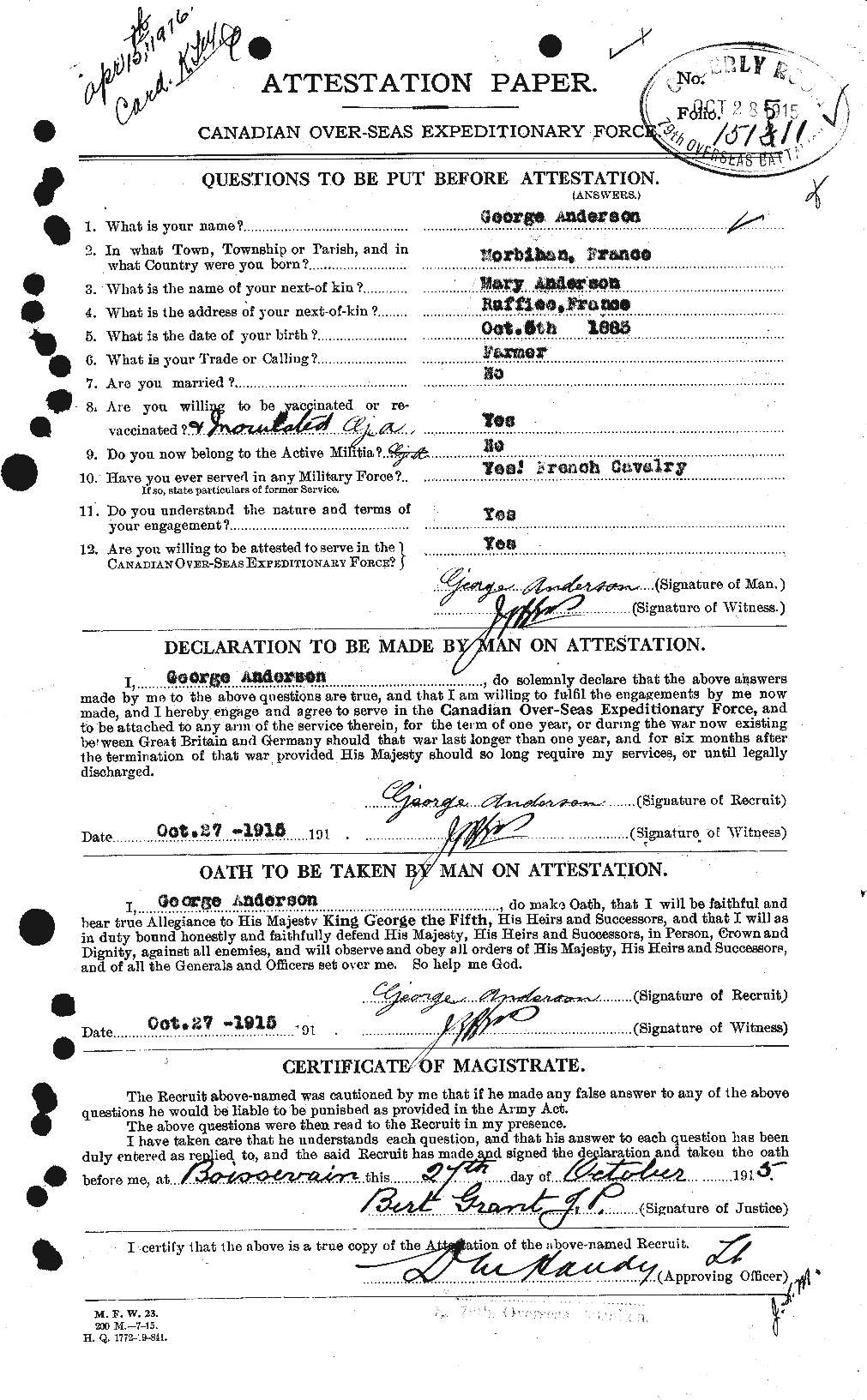 Personnel Records of the First World War - CEF 209787a