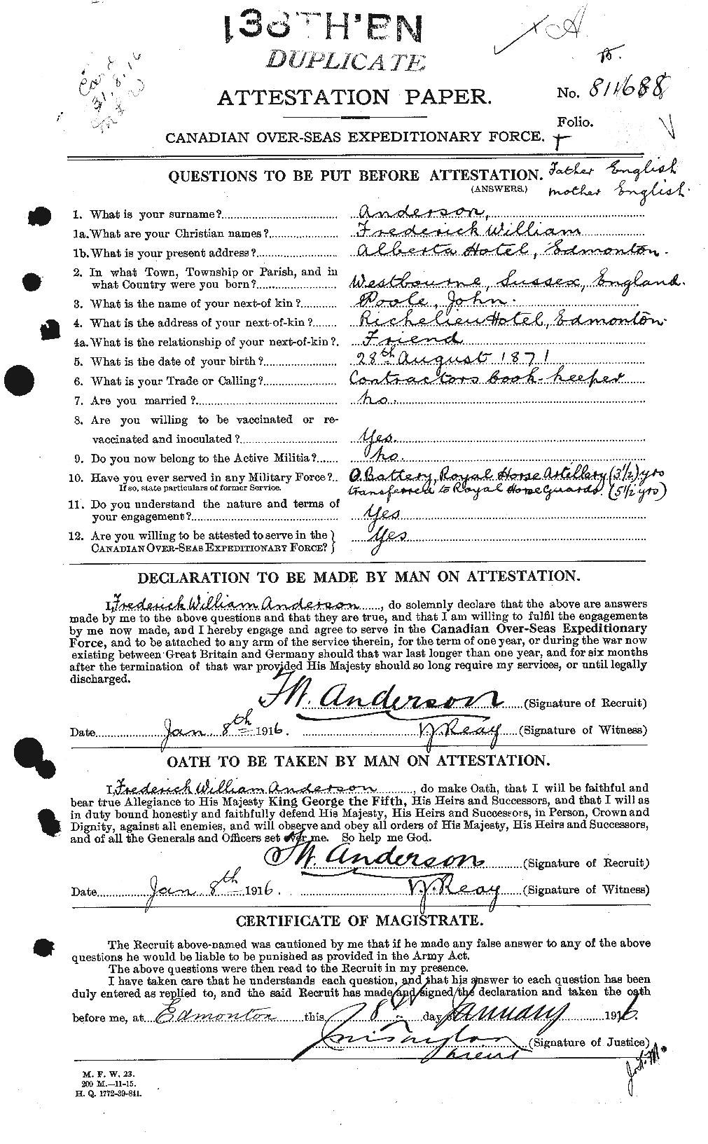 Personnel Records of the First World War - CEF 209804a