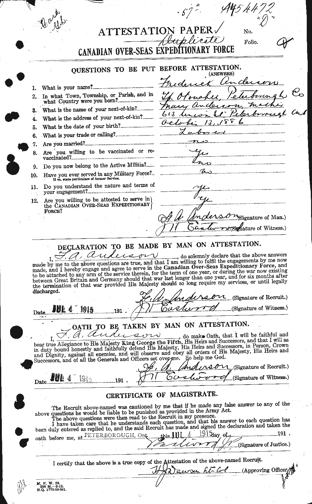 Personnel Records of the First World War - CEF 209827a