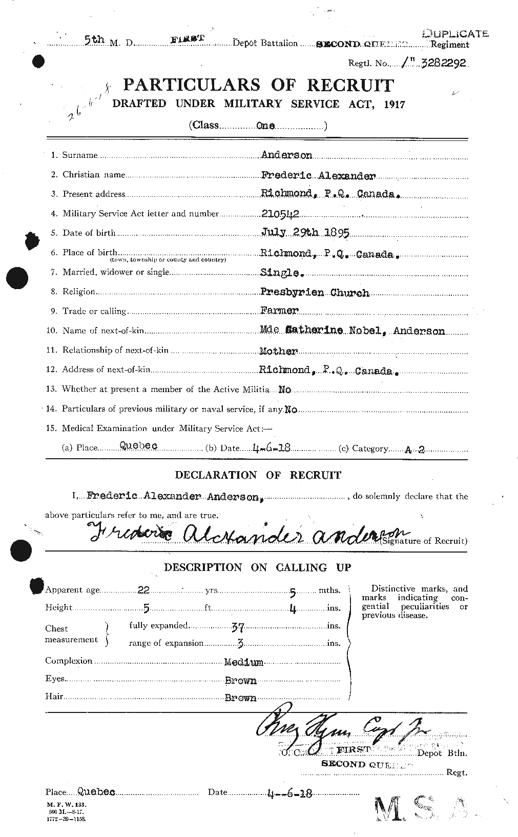 Personnel Records of the First World War - CEF 209829a