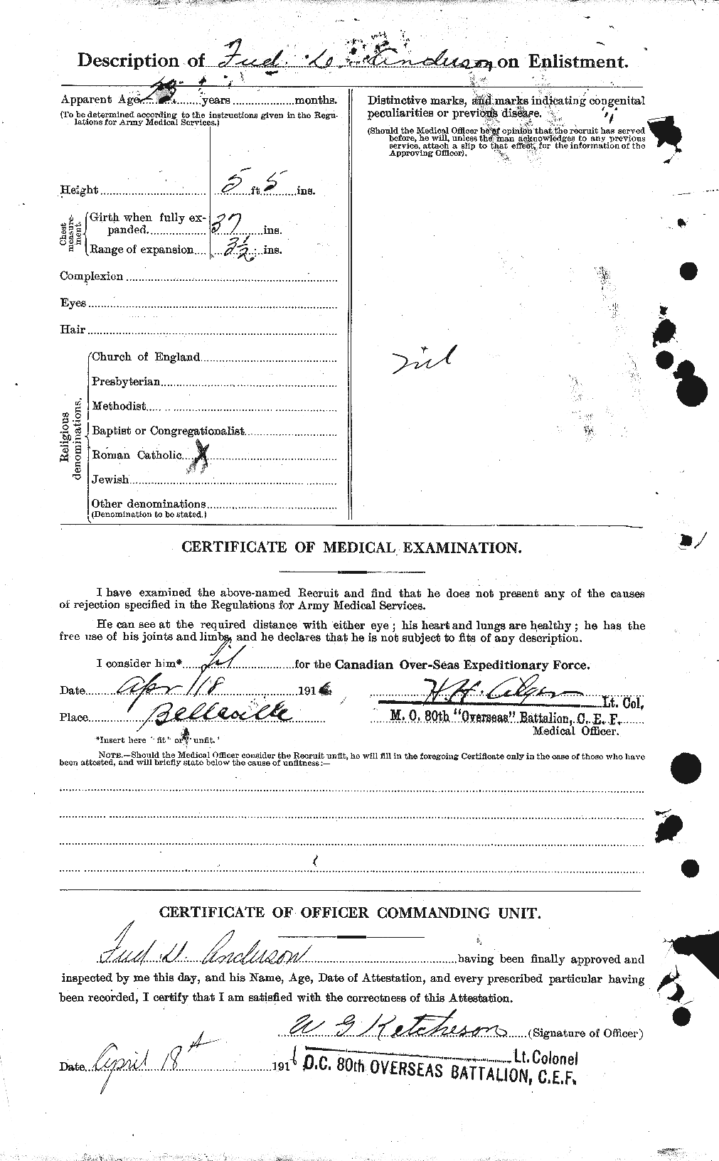 Personnel Records of the First World War - CEF 209835b
