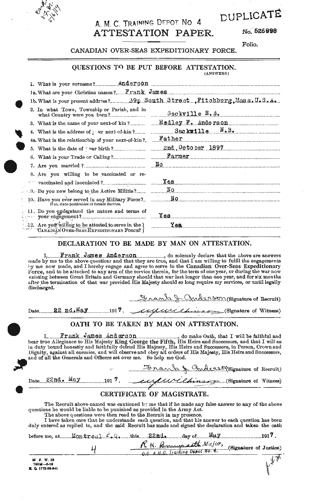Personnel Records of the First World War - CEF 209846a