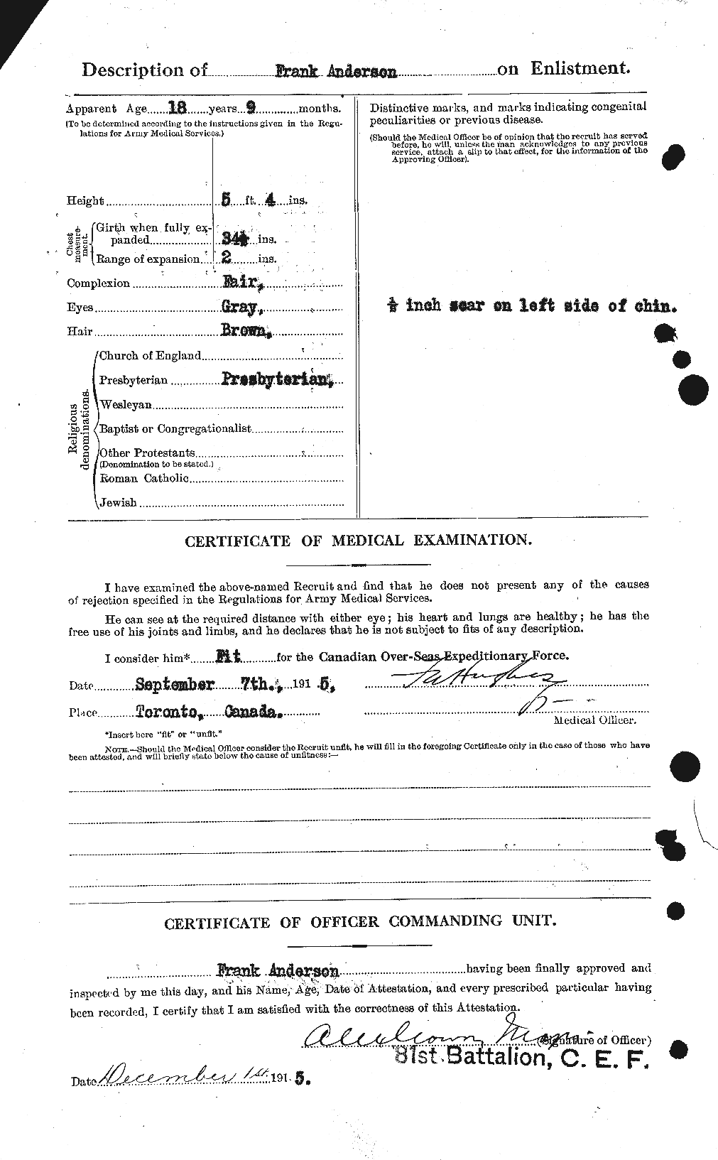 Personnel Records of the First World War - CEF 209860b