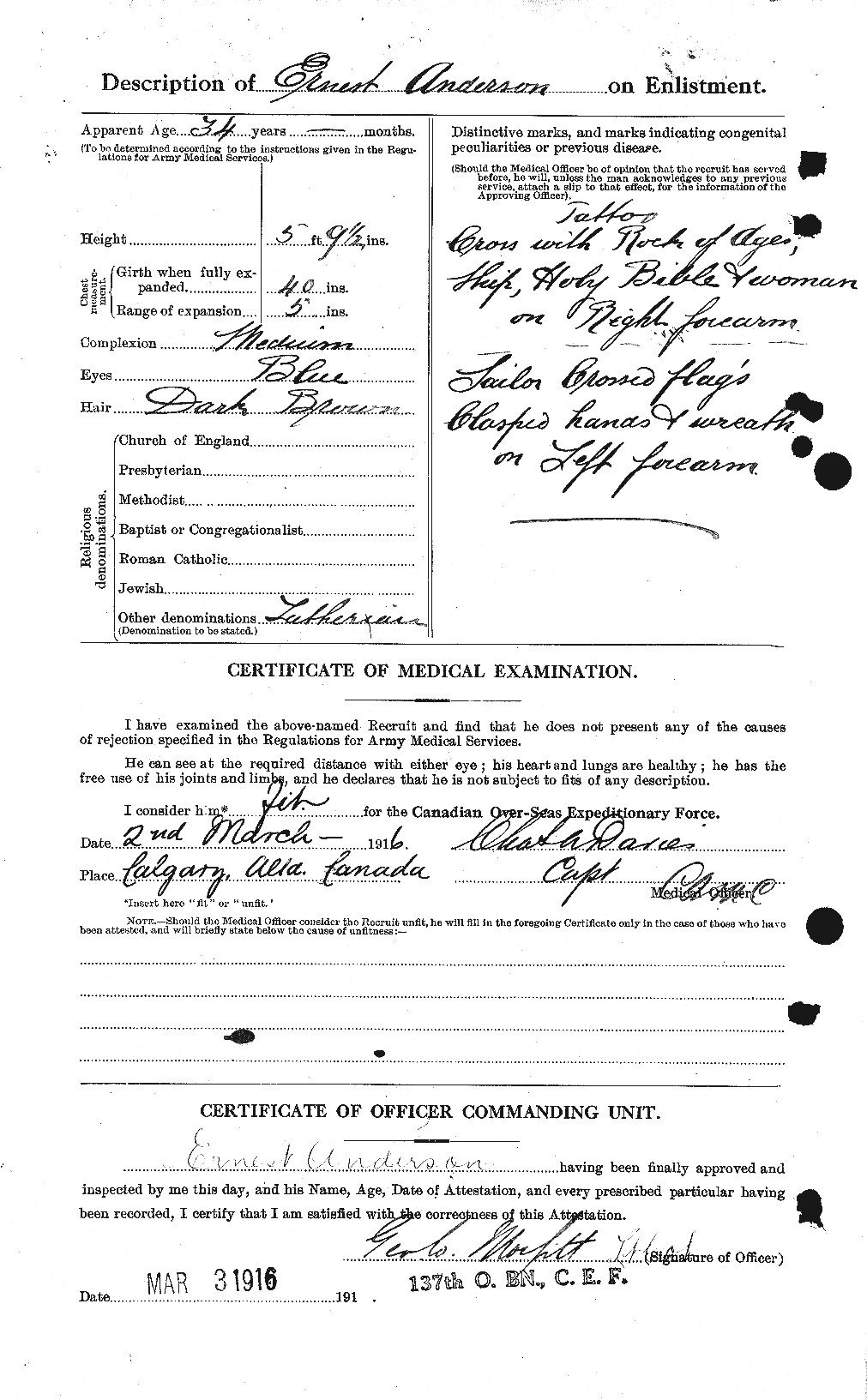 Personnel Records of the First World War - CEF 209890b