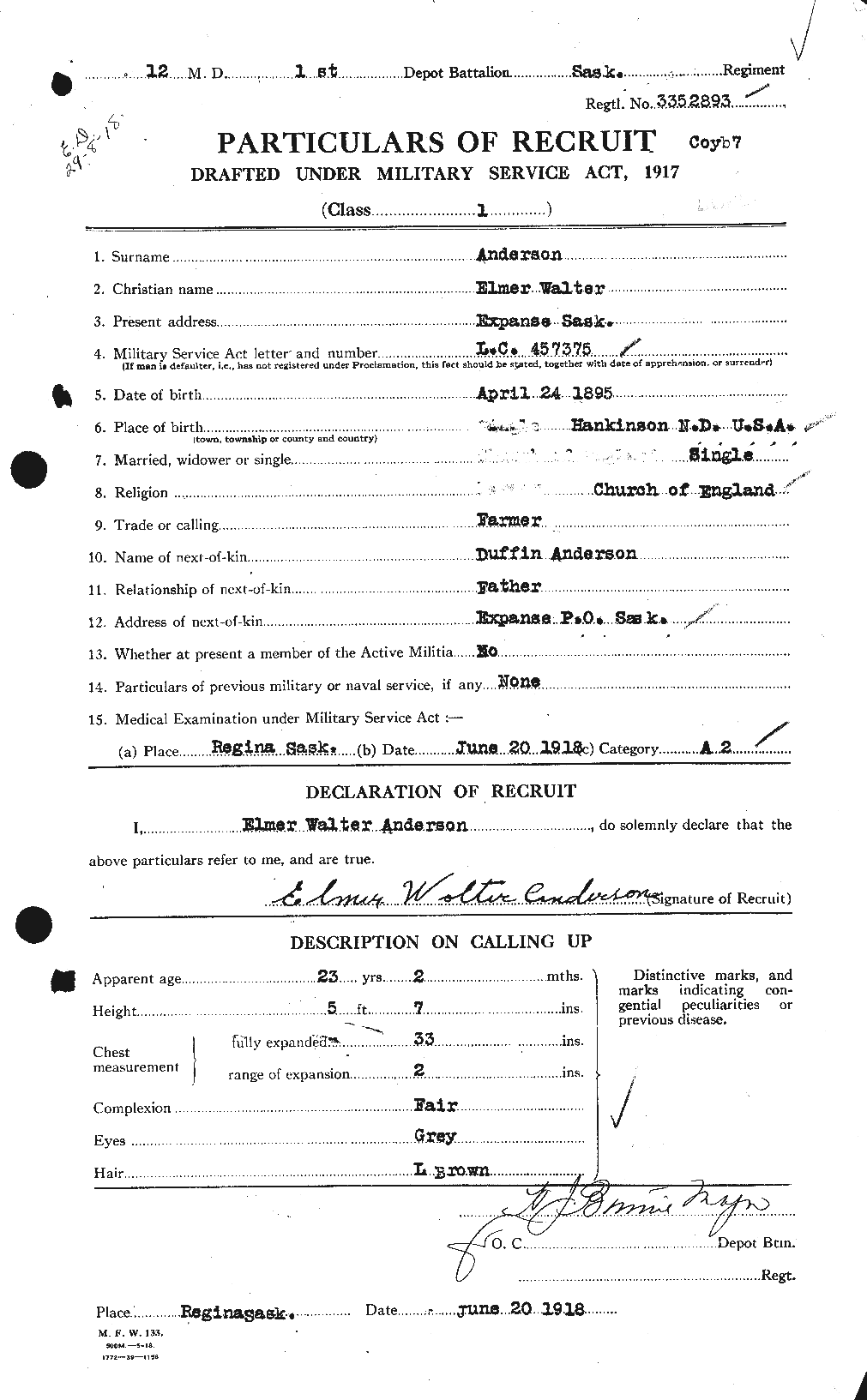 Personnel Records of the First World War - CEF 209912a